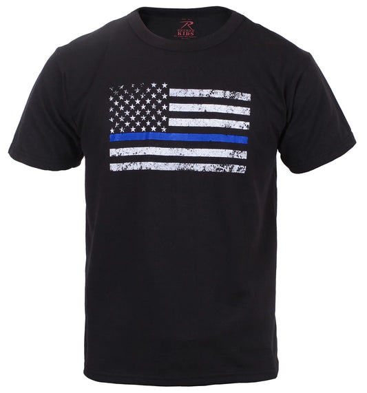 Rothco Kids Thin Blue Line US Flag T-Shirt