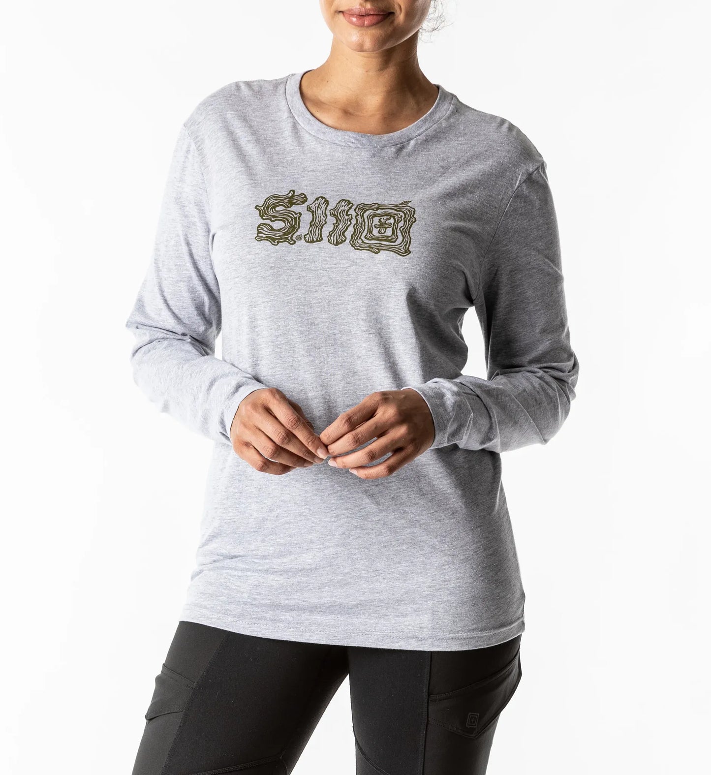 Women's Sticks And Stones Long Sleeve Tee – Heather Gray
