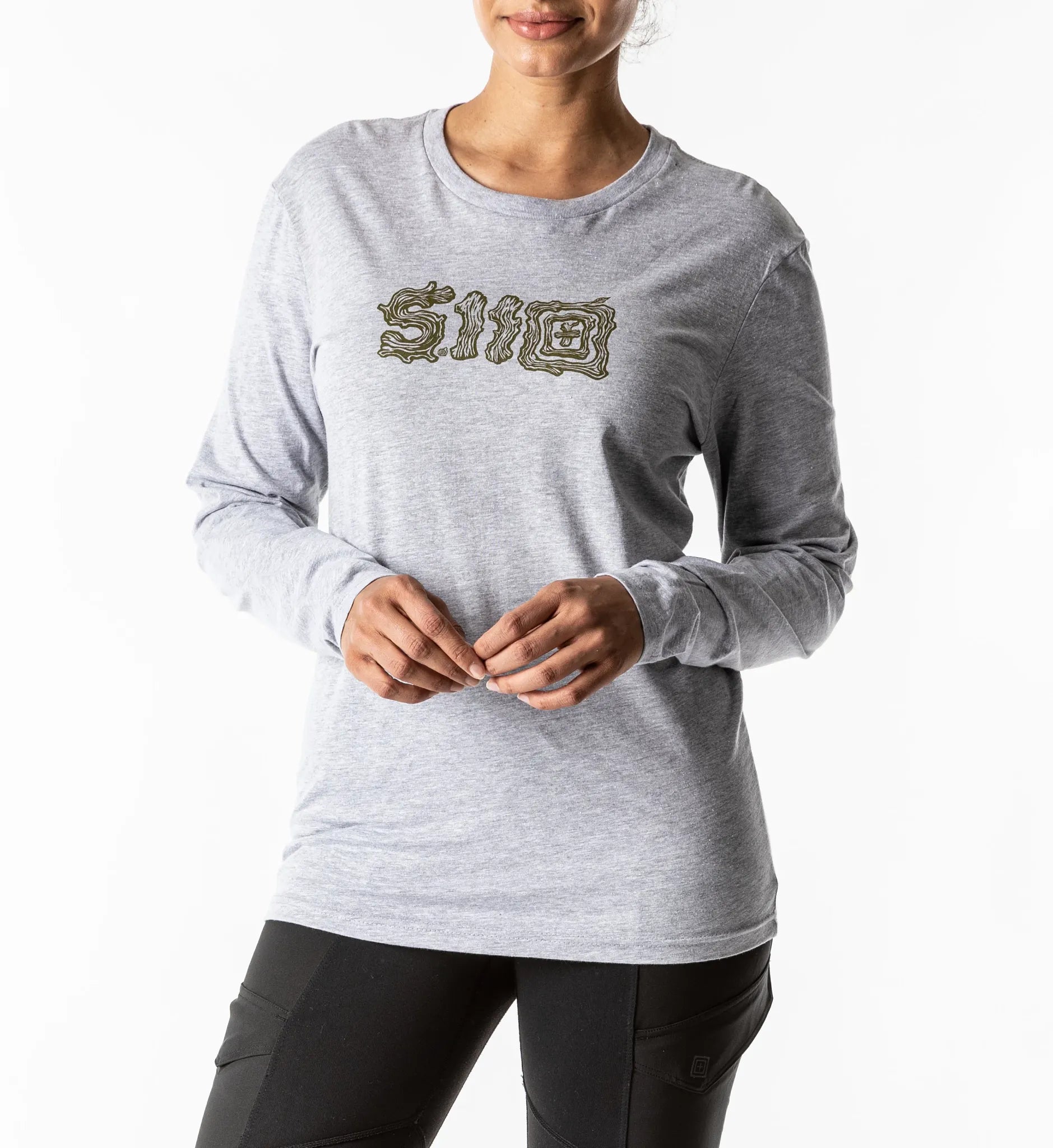 Women's Sticks And Stones Long Sleeve Tee – Heather Gray
