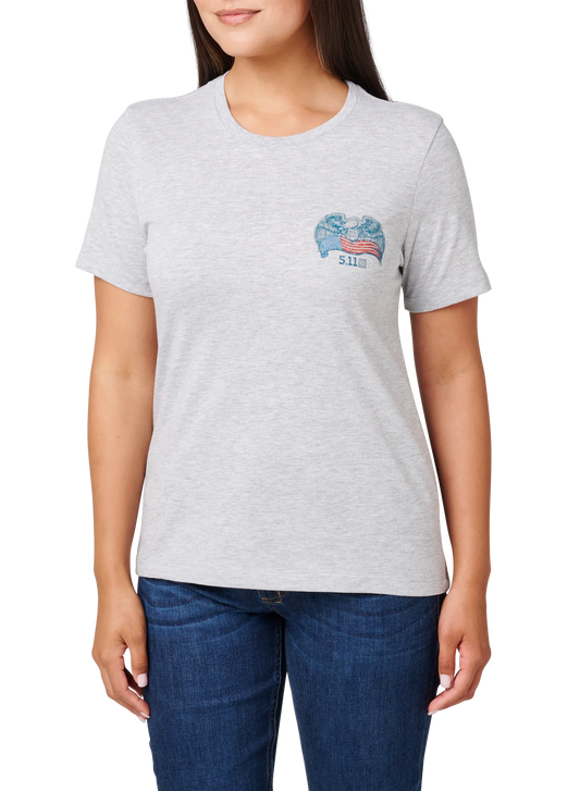 Women's Birds & Banners Tee – Heather Gray