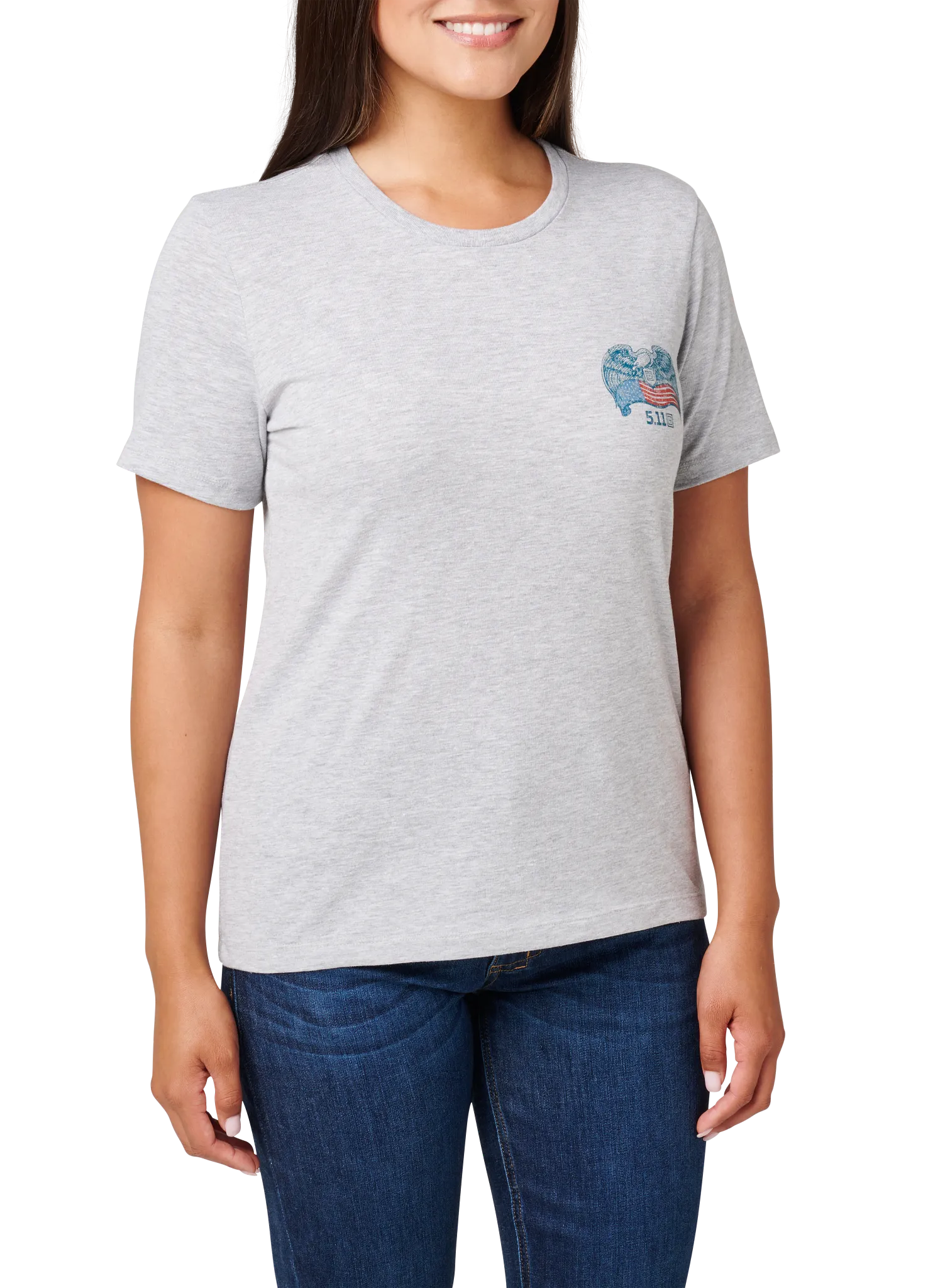 Women's Birds & Banners Tee – Heather Gray