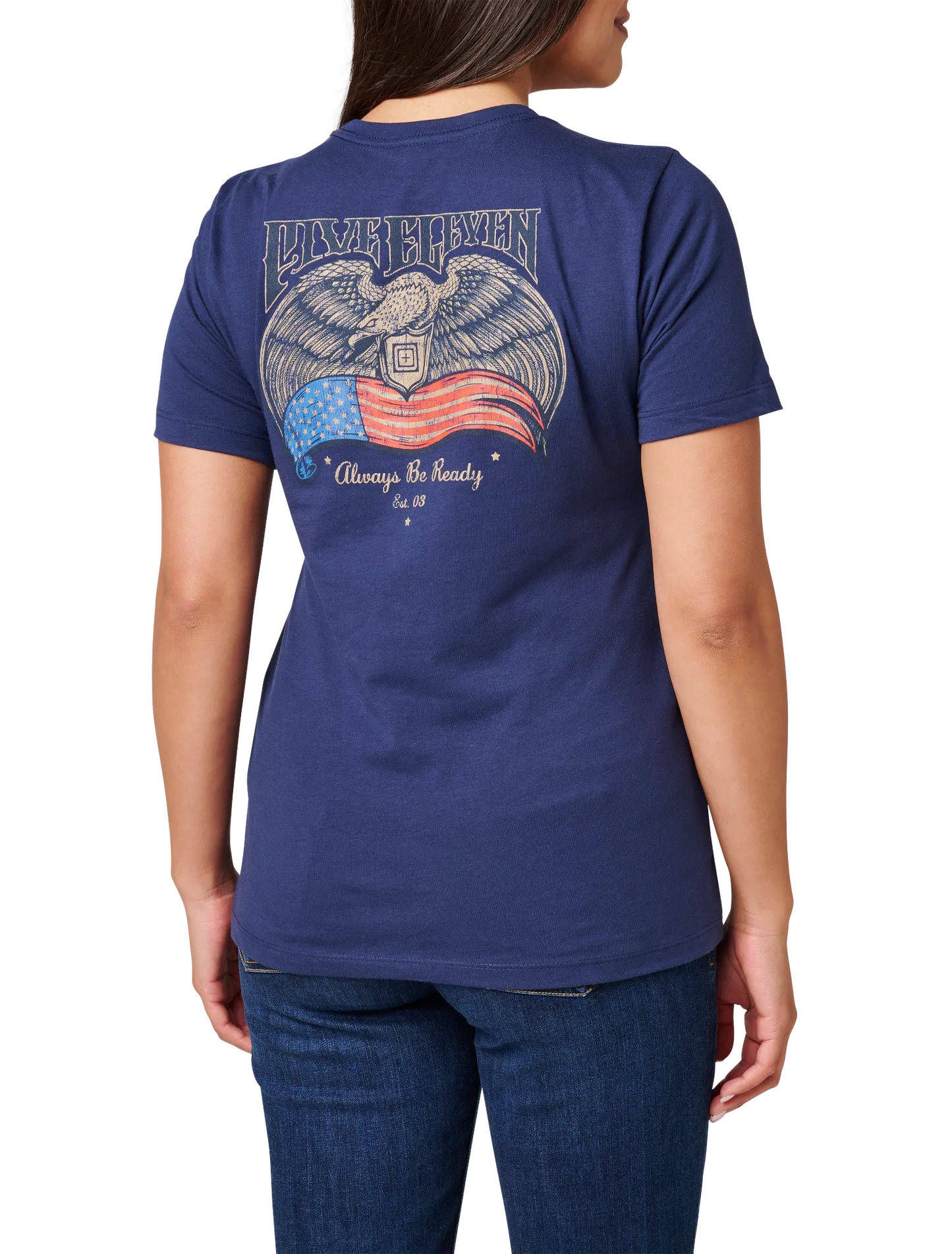 Women's Birds & Banners Tee – Pacific Navy