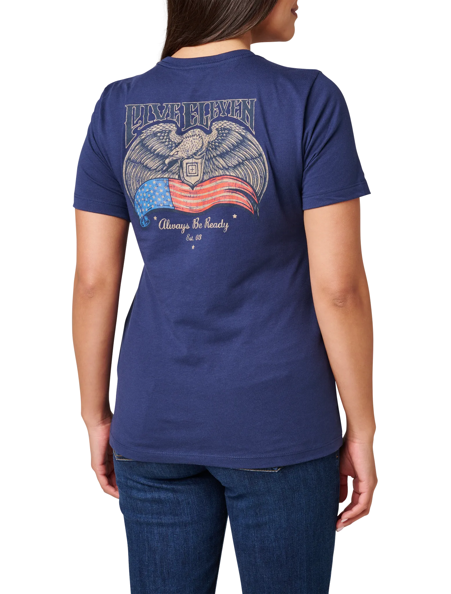 Women's Birds & Banners Tee – Pacific Navy