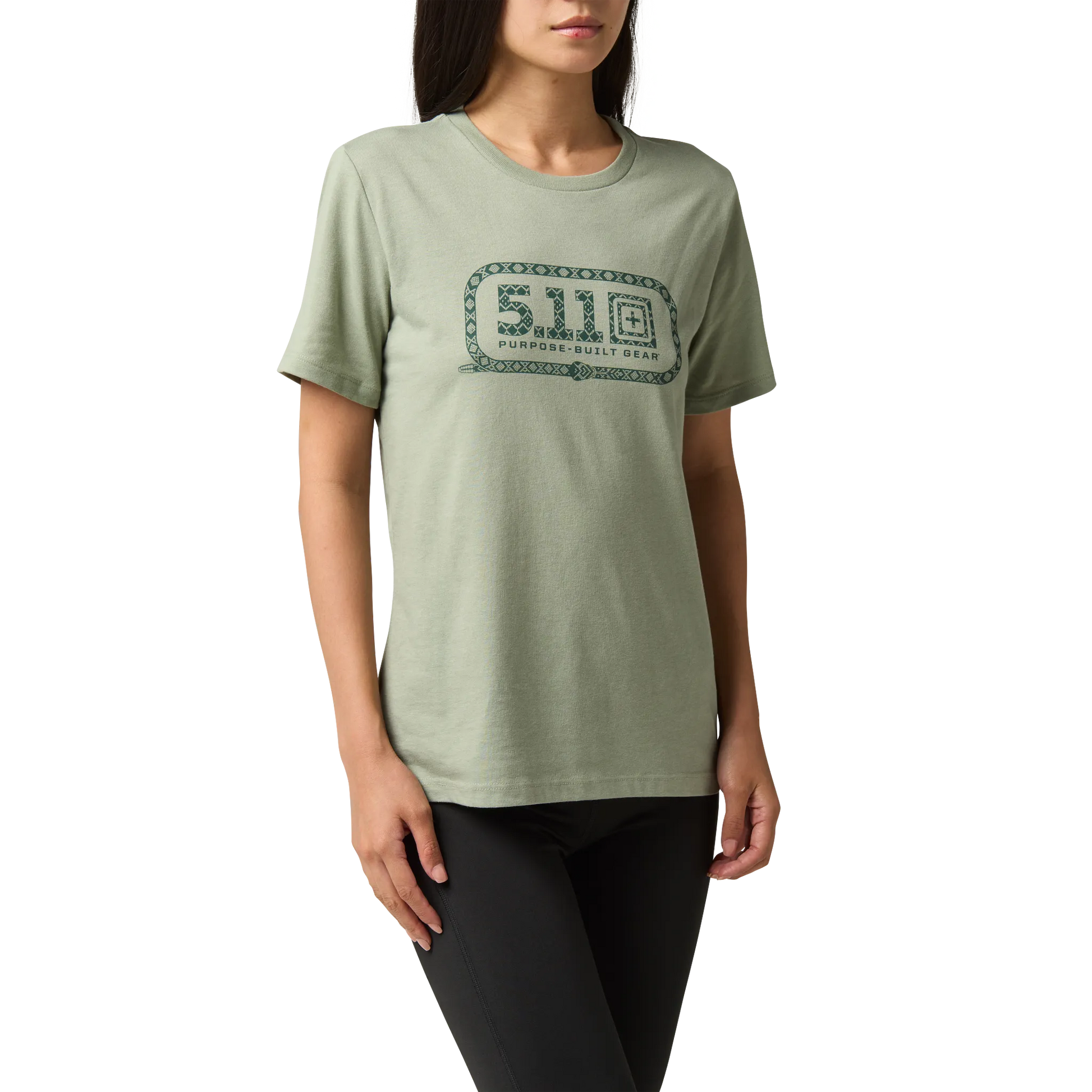 Women's Snake Emblem Tee – Shadow Green
