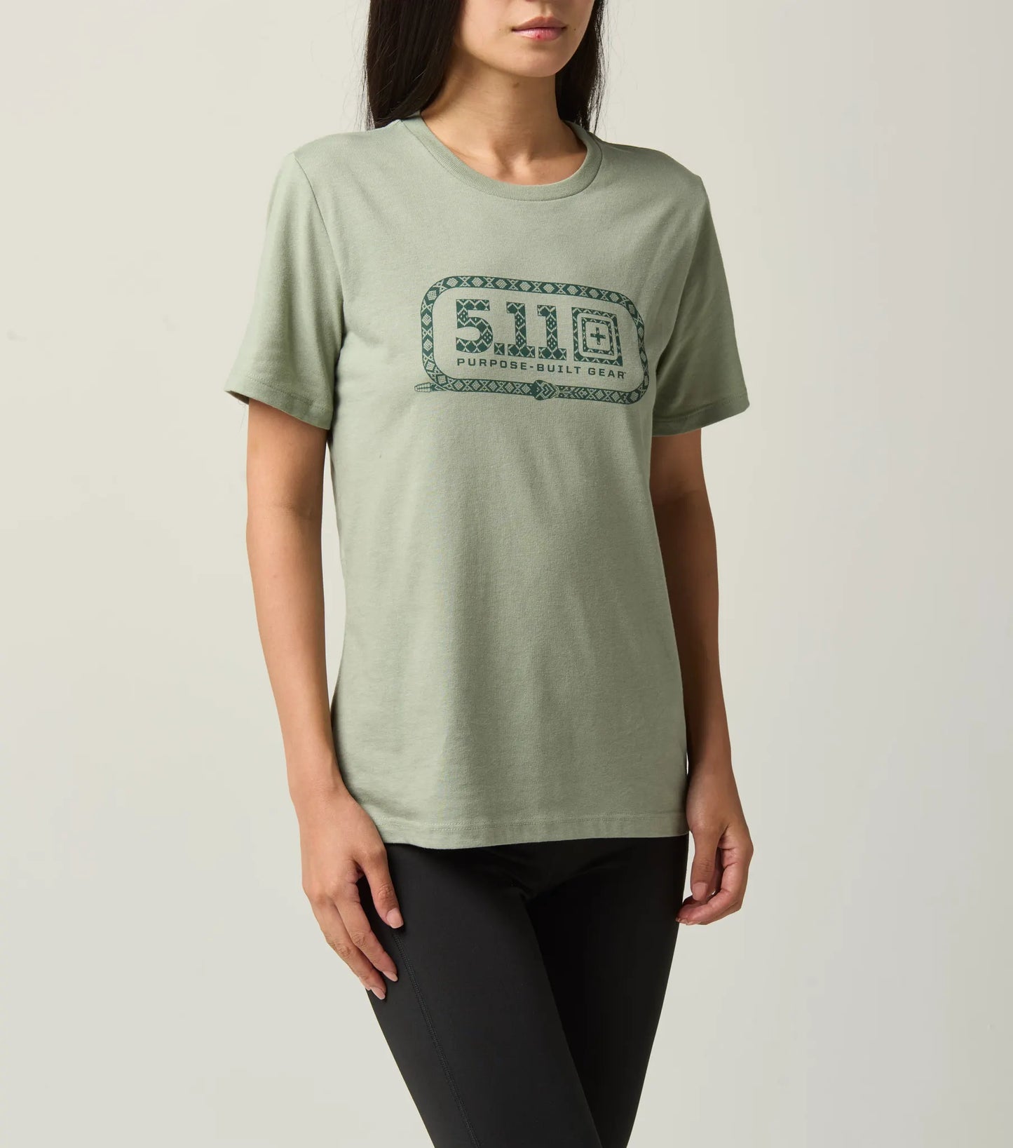 Women's Snake Emblem Tee – Shadow Green