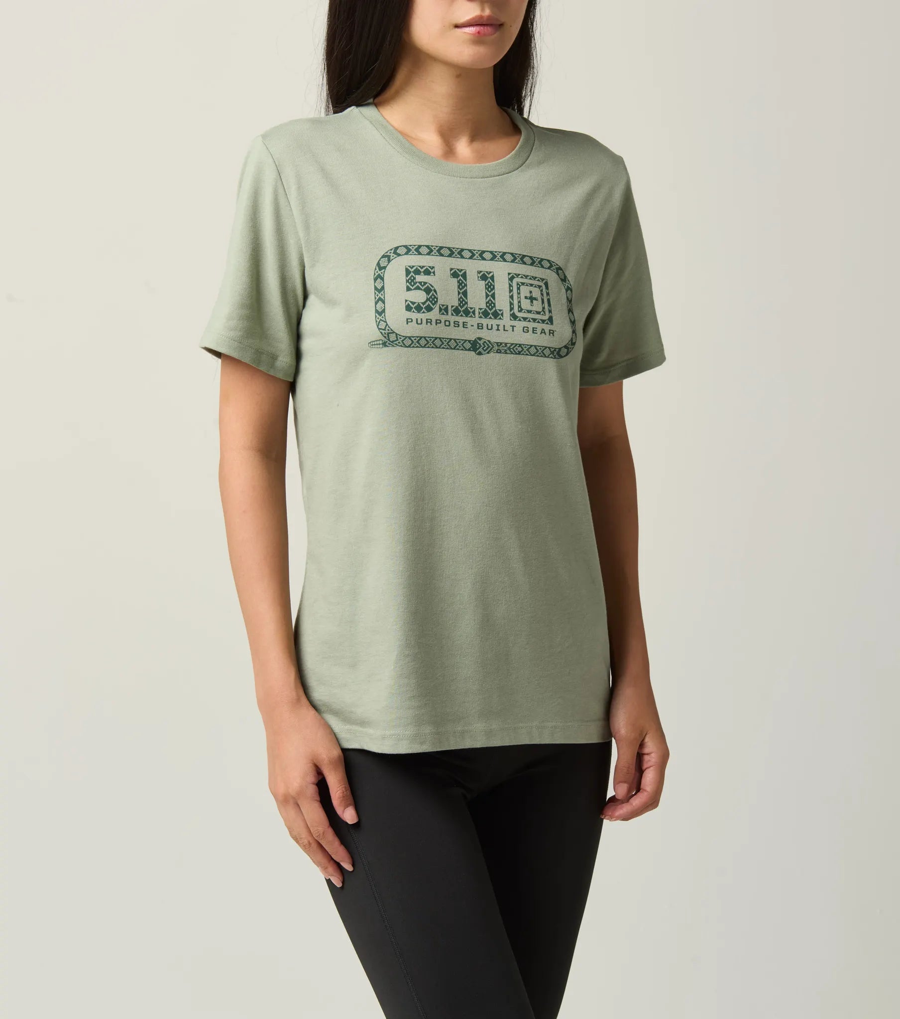 Women's Snake Emblem Tee – Shadow Green