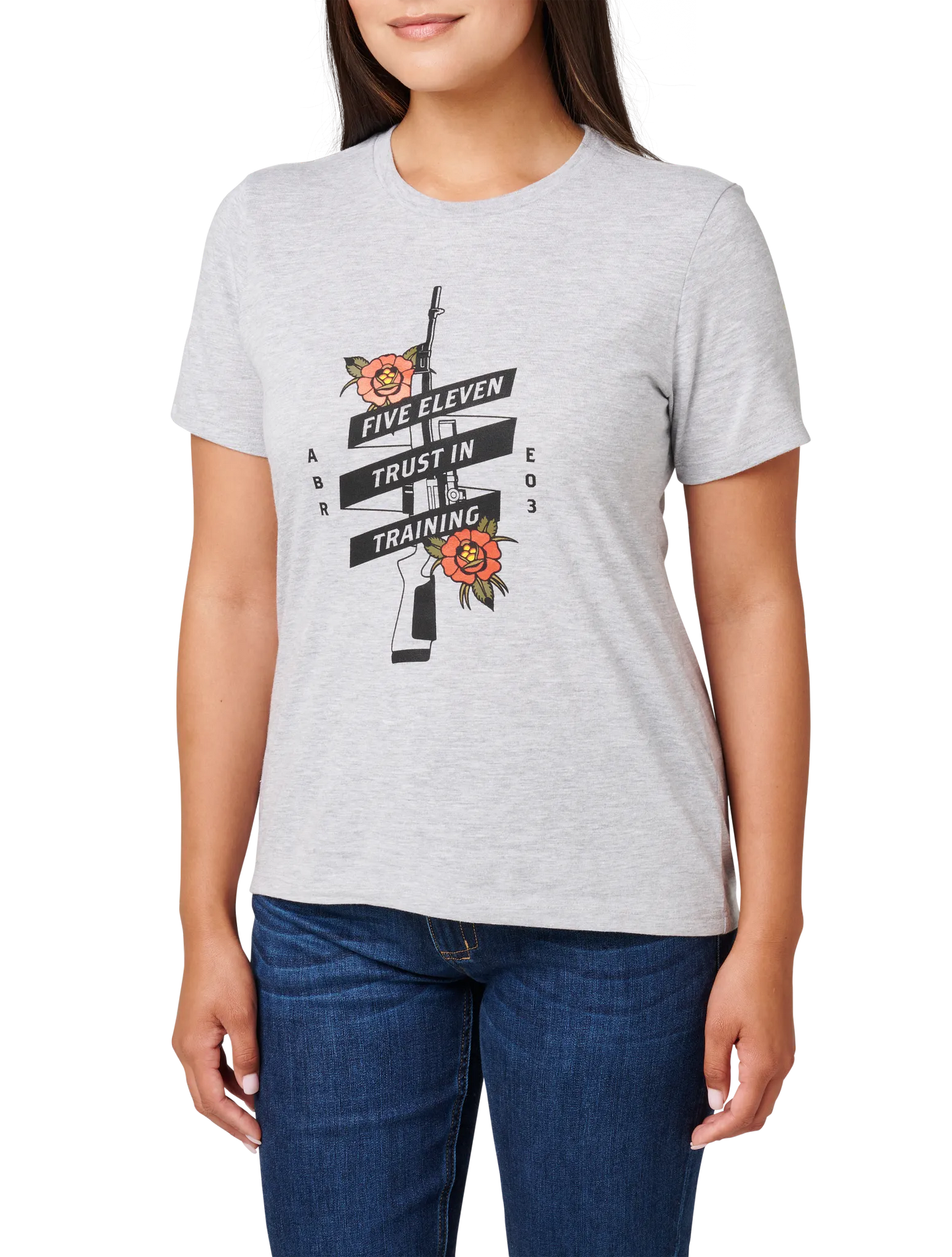 Women's Strong Aim Tee – Heather Gray