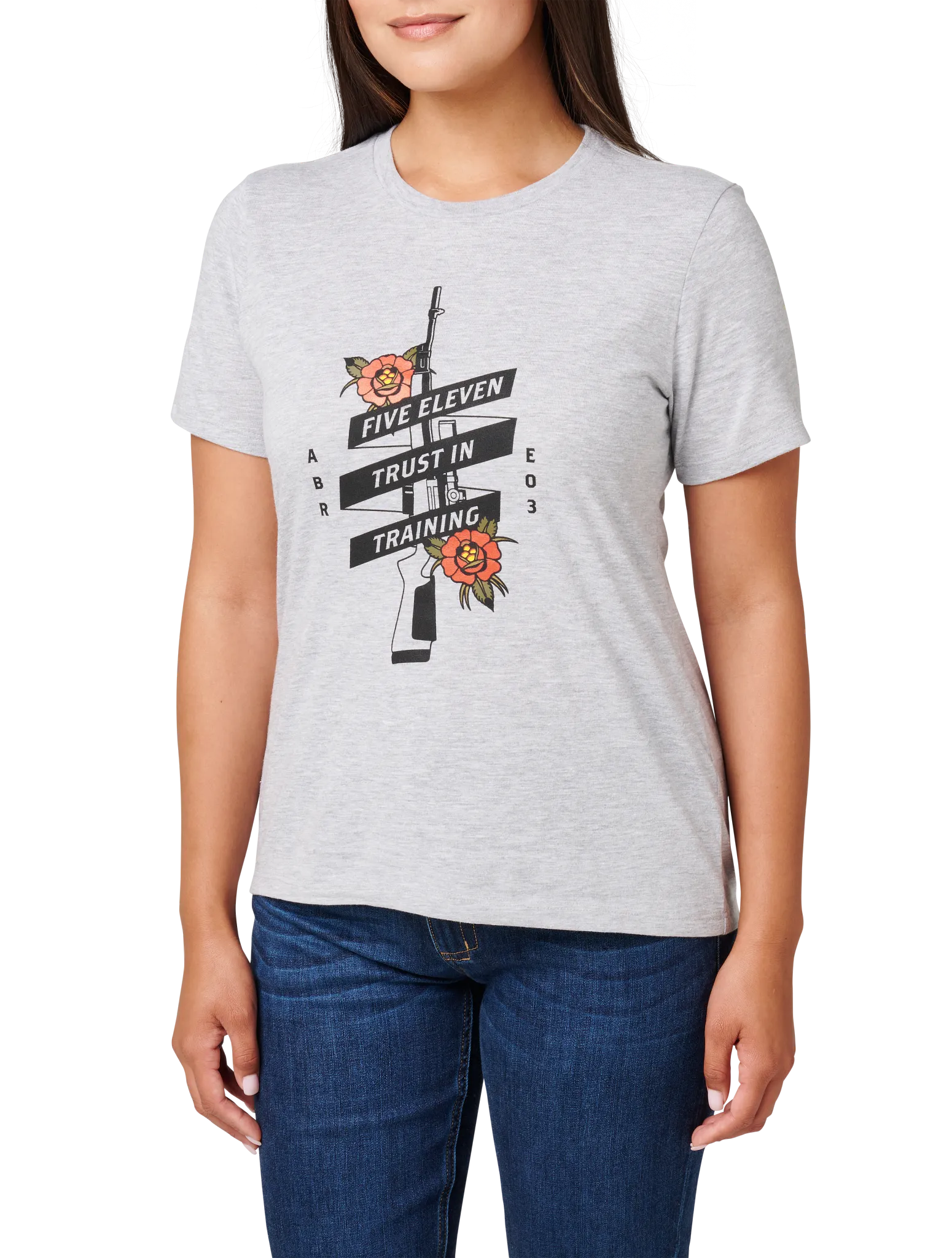 Women's Strong Aim Tee – Heather Gray