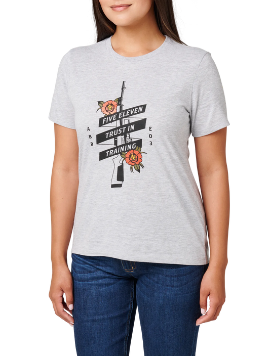 Women's Strong Aim Tee – Heather Gray