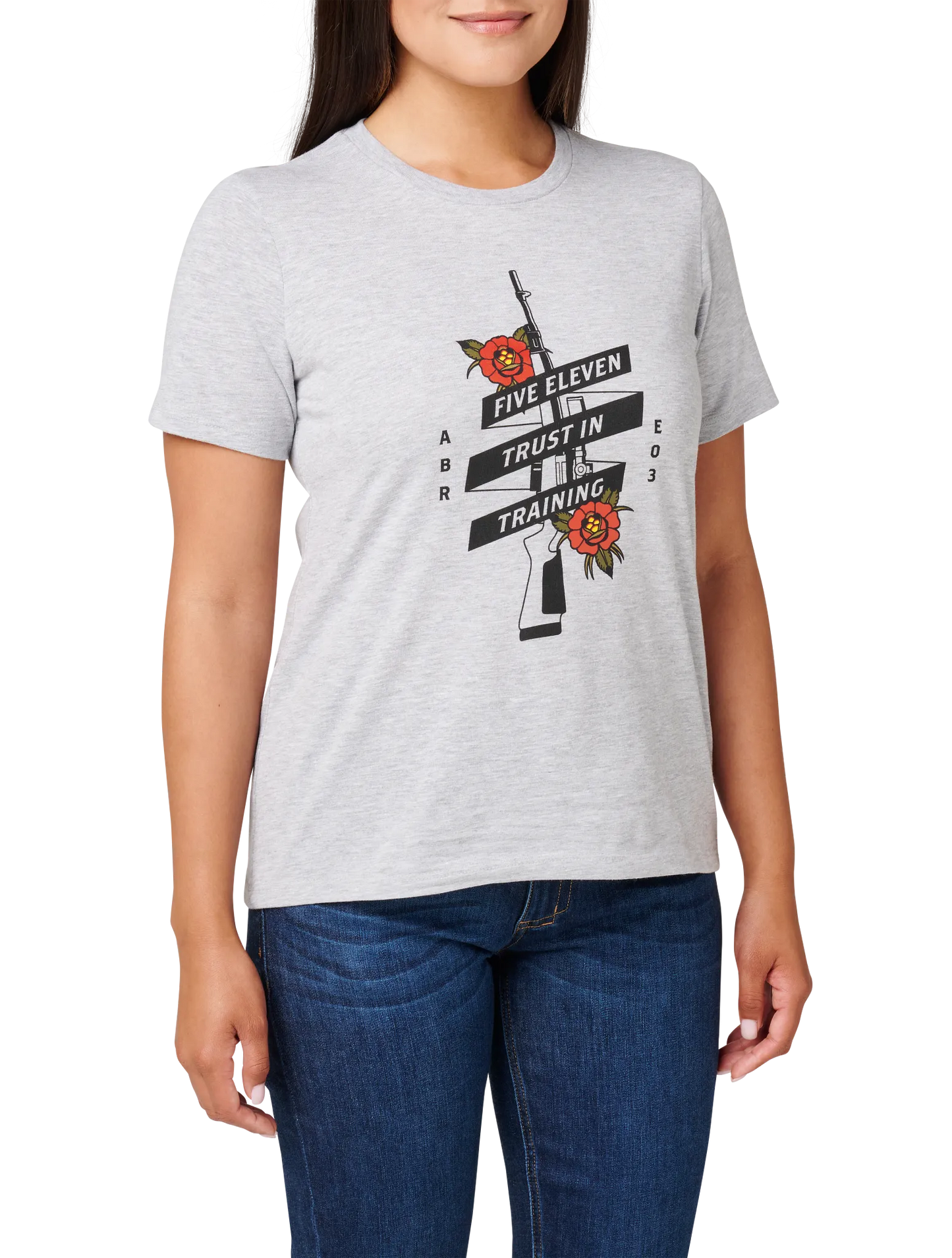 Women's Strong Aim Tee – Heather Gray