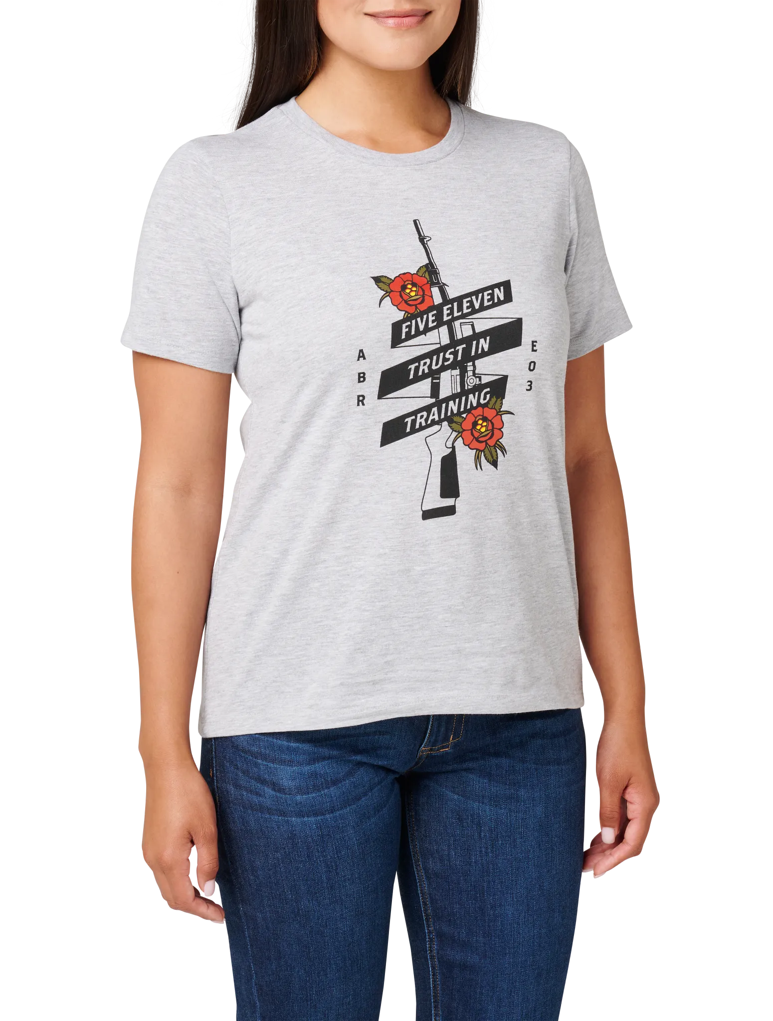 Women's Strong Aim Tee – Heather Gray