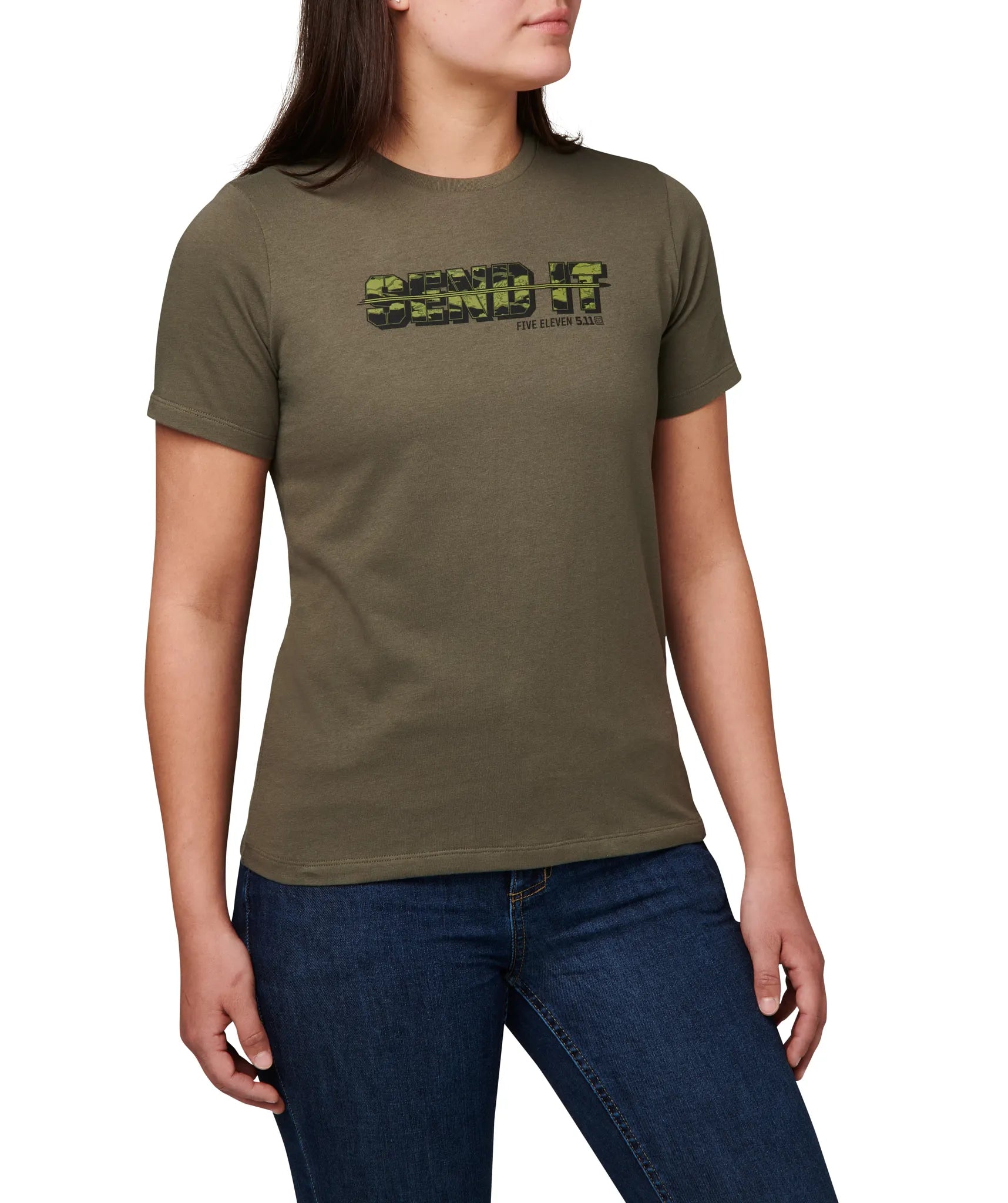 Send It Camo Tee – Ranger Green
