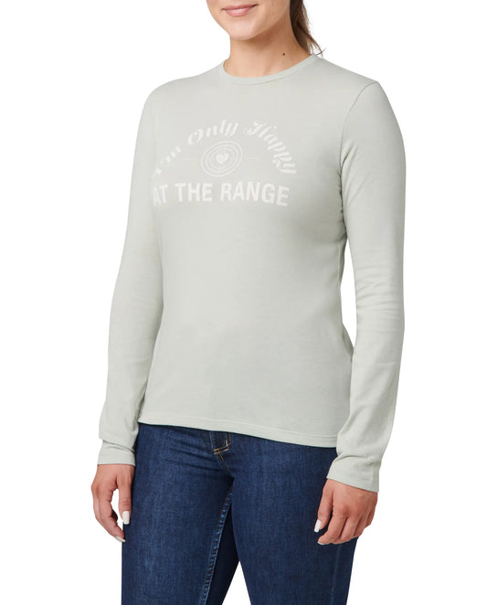 Women's Happy At The Range Long Sleeve Tee – Clean Sage