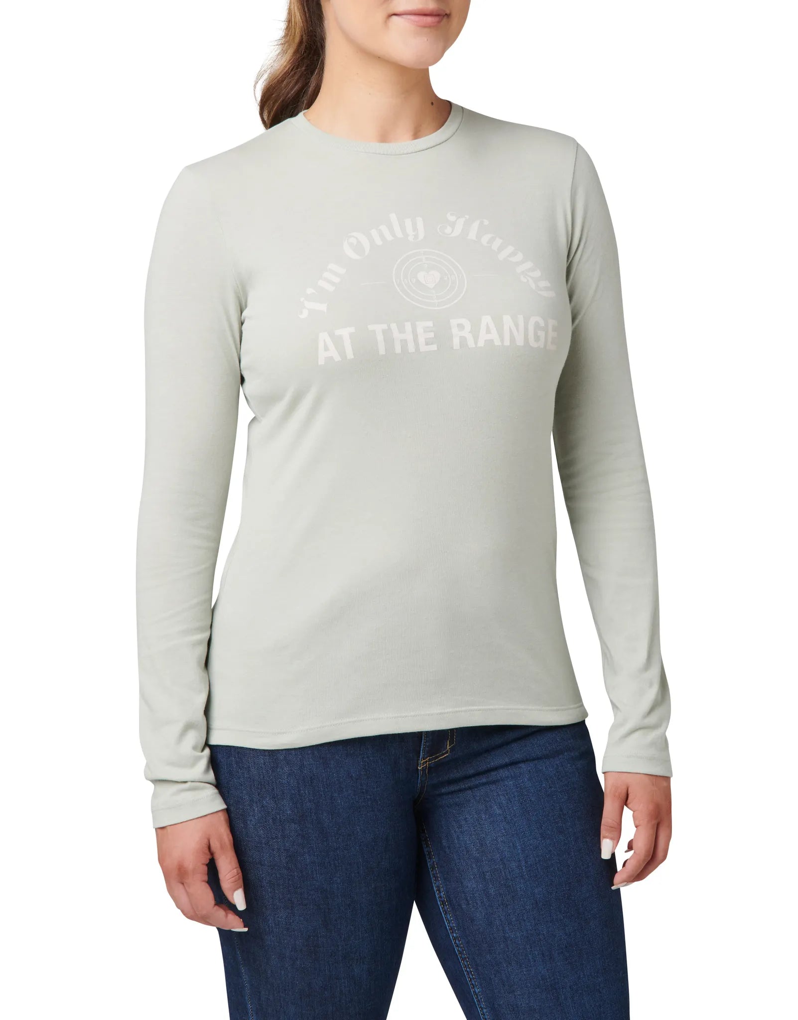 Women's Happy At The Range Long Sleeve Tee – Clean Sage
