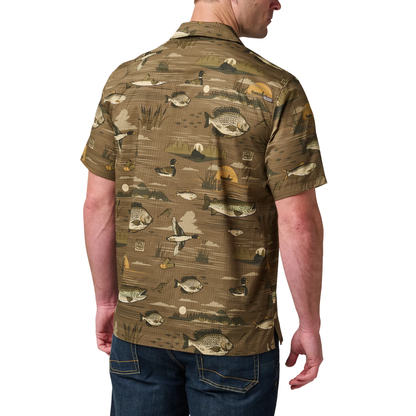 Adventure Print Short Sleeve Shirt – Field Green Great Outdoors