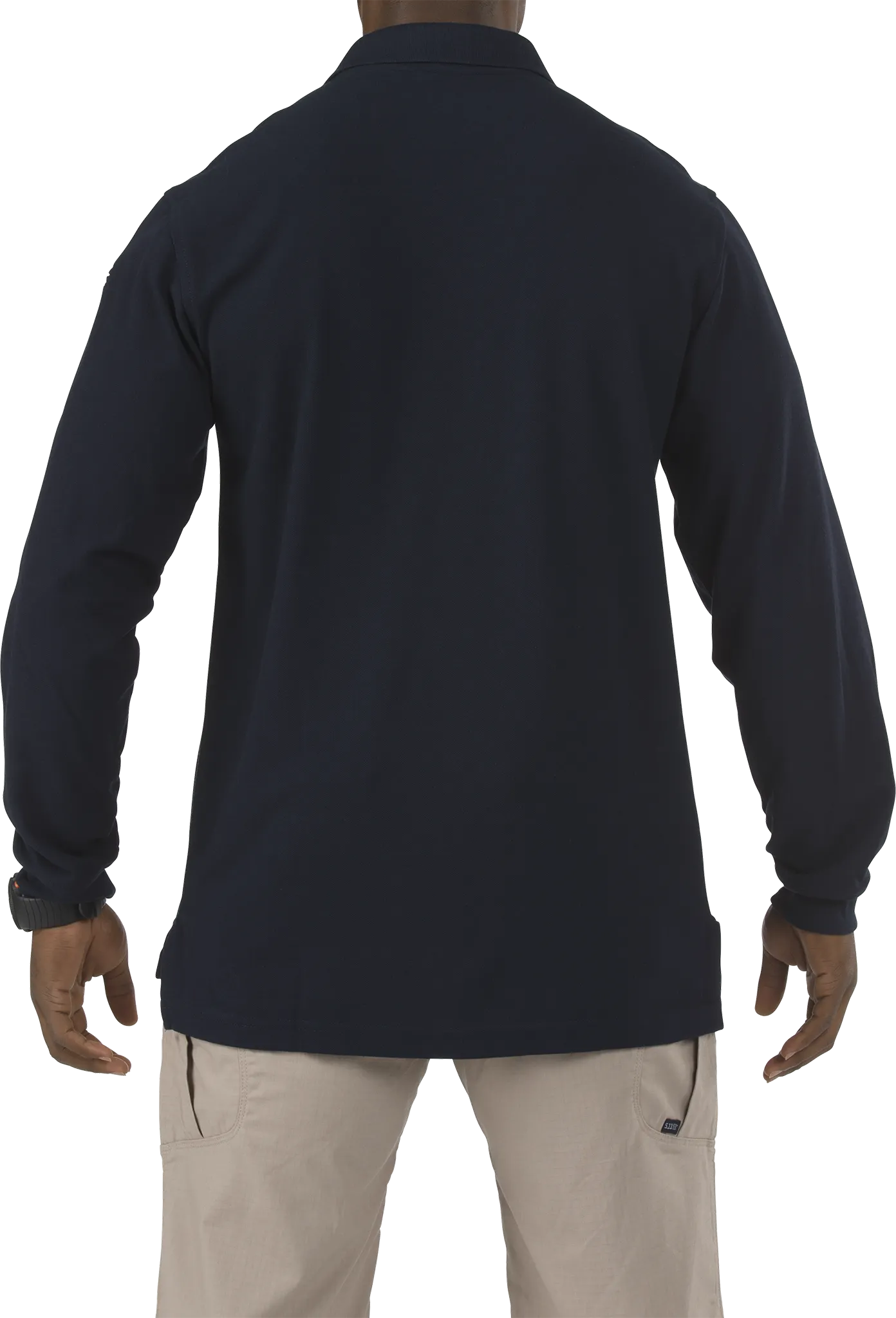 Utility Long Sleeve Polo – Dark Navy