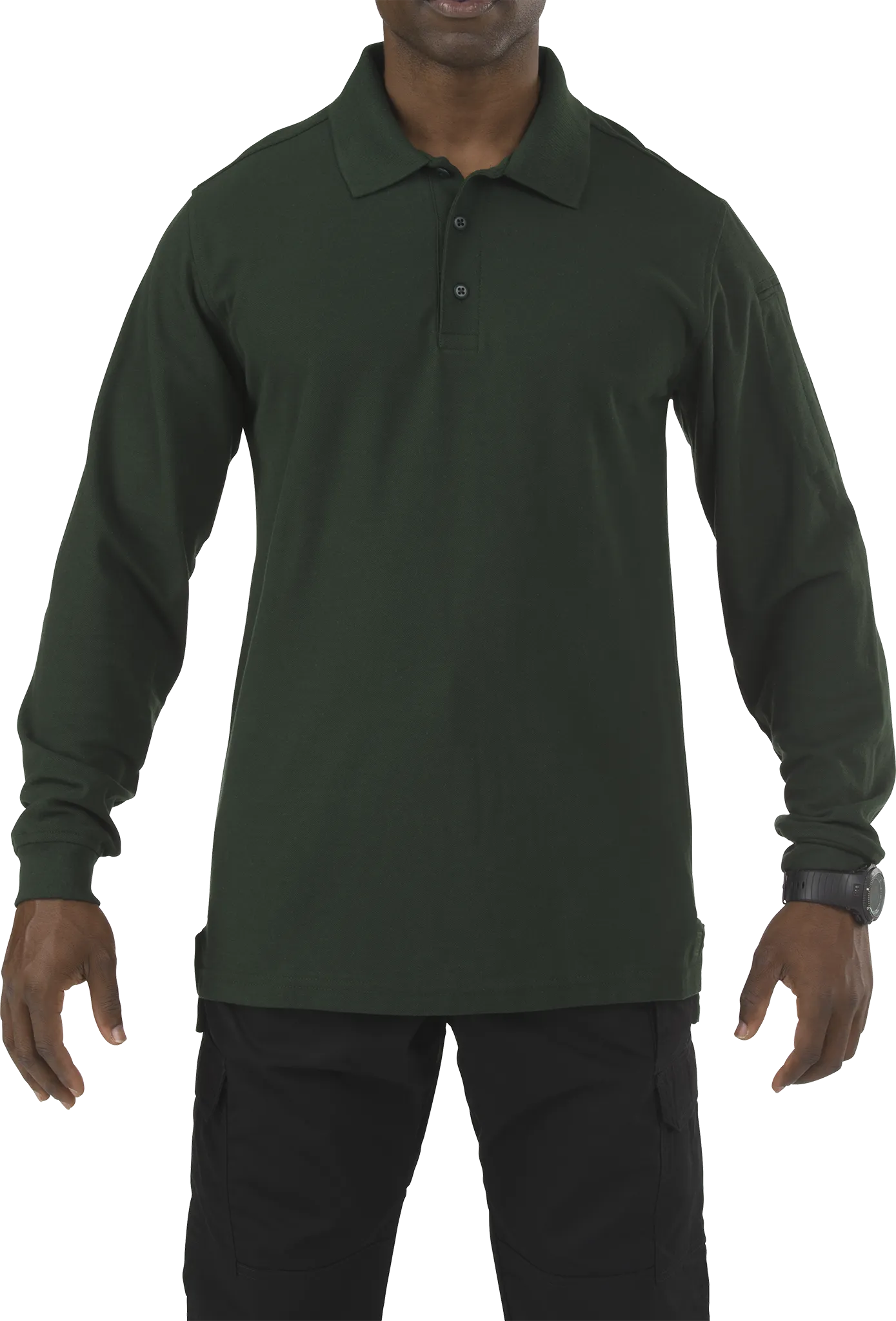 Utility Long Sleeve Polo – LE Green