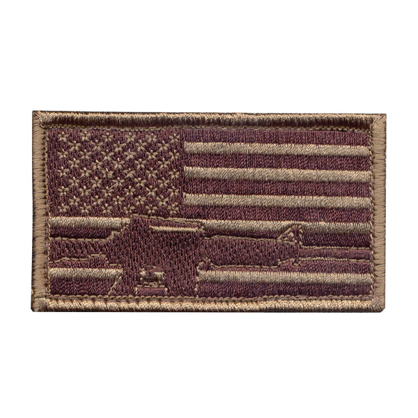 Rothco Subdued Flag &amp; Rifle Morale Patch