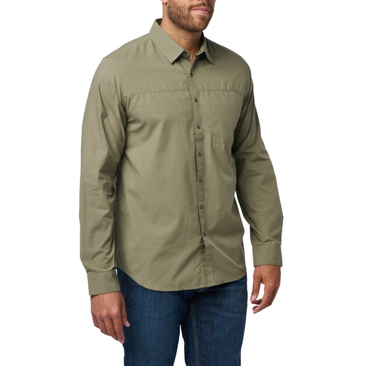 Igor Solid Long Sleeve Shirt – Tank Green