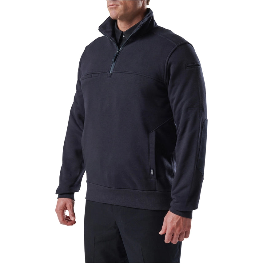 5.11 Mens Quarter Zip Job Shirt 2.0 Soft Collar - Midnight Navy - side view