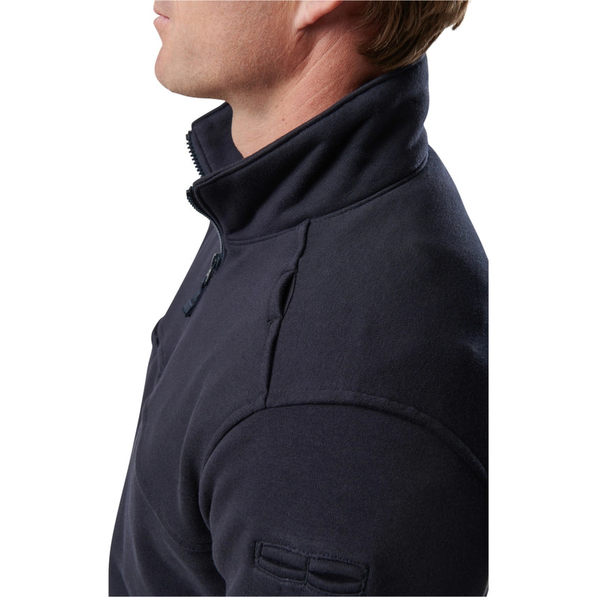 5.11 Mens Quarter Zip Job Shirt 2.0 Soft Collar - Midnight Navy - back view