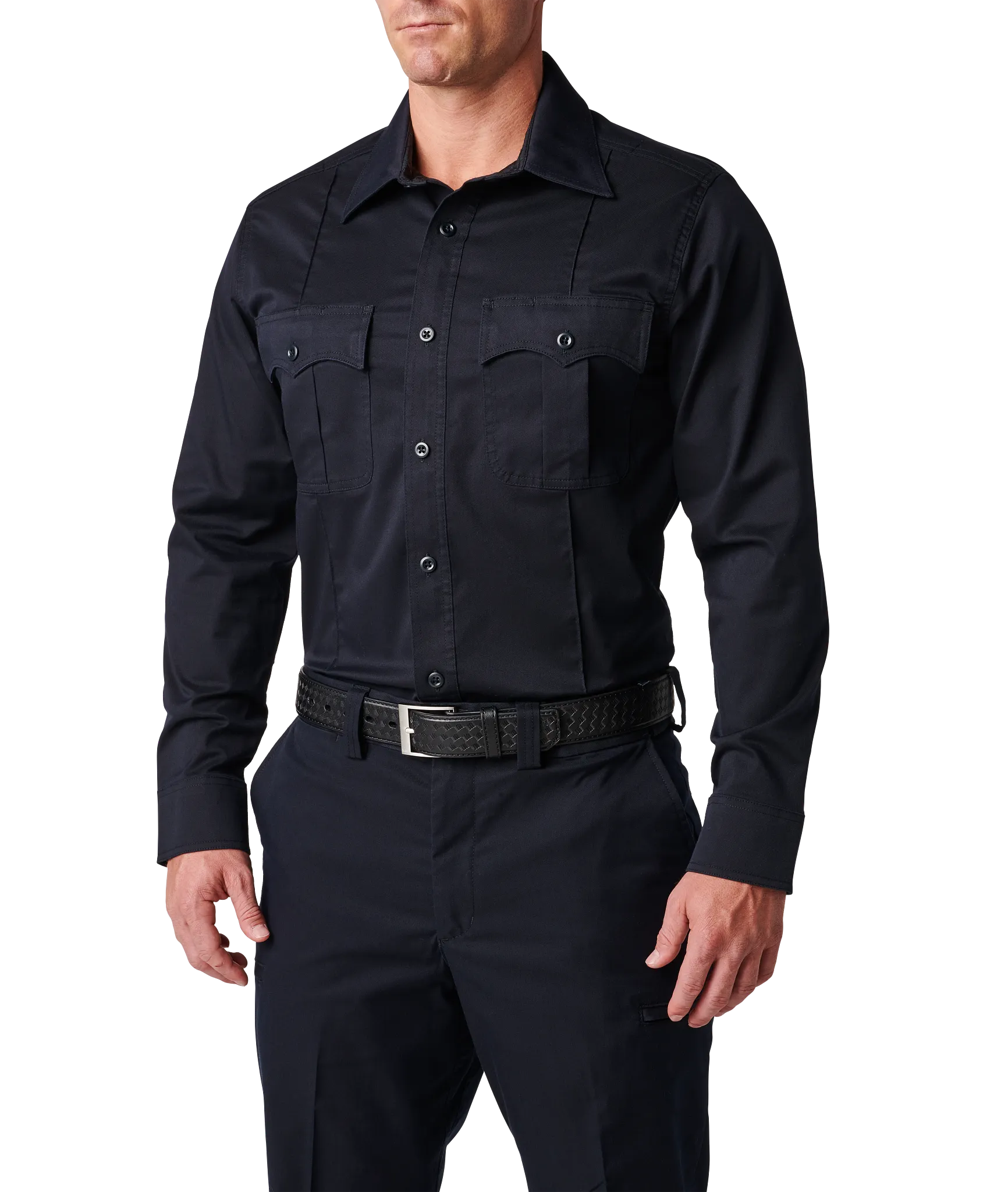 Mens Stryke Class A PDU Twill Long Sleeve Shirt – Midnight Navy