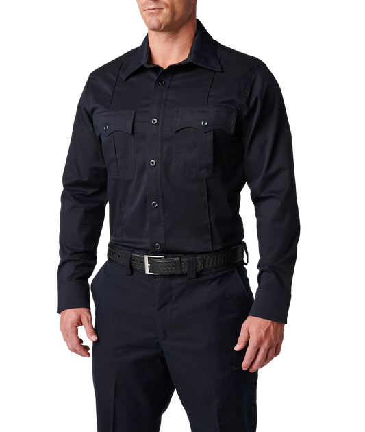 Mens Stryke Class A PDU Twill Long Sleeve Shirt – Midnight Navy