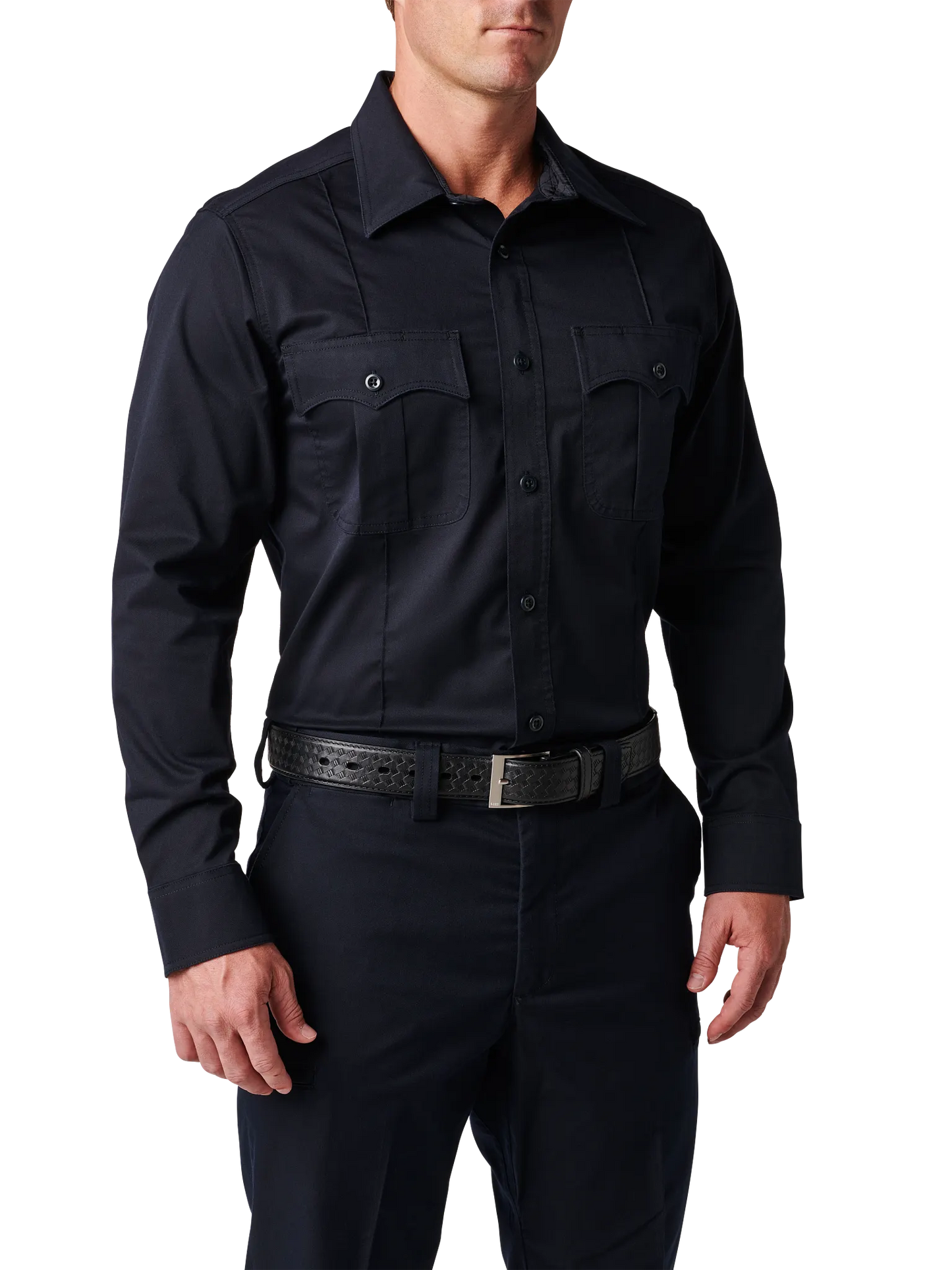 Mens Stryke Class A PDU Twill Long Sleeve Shirt – Midnight Navy