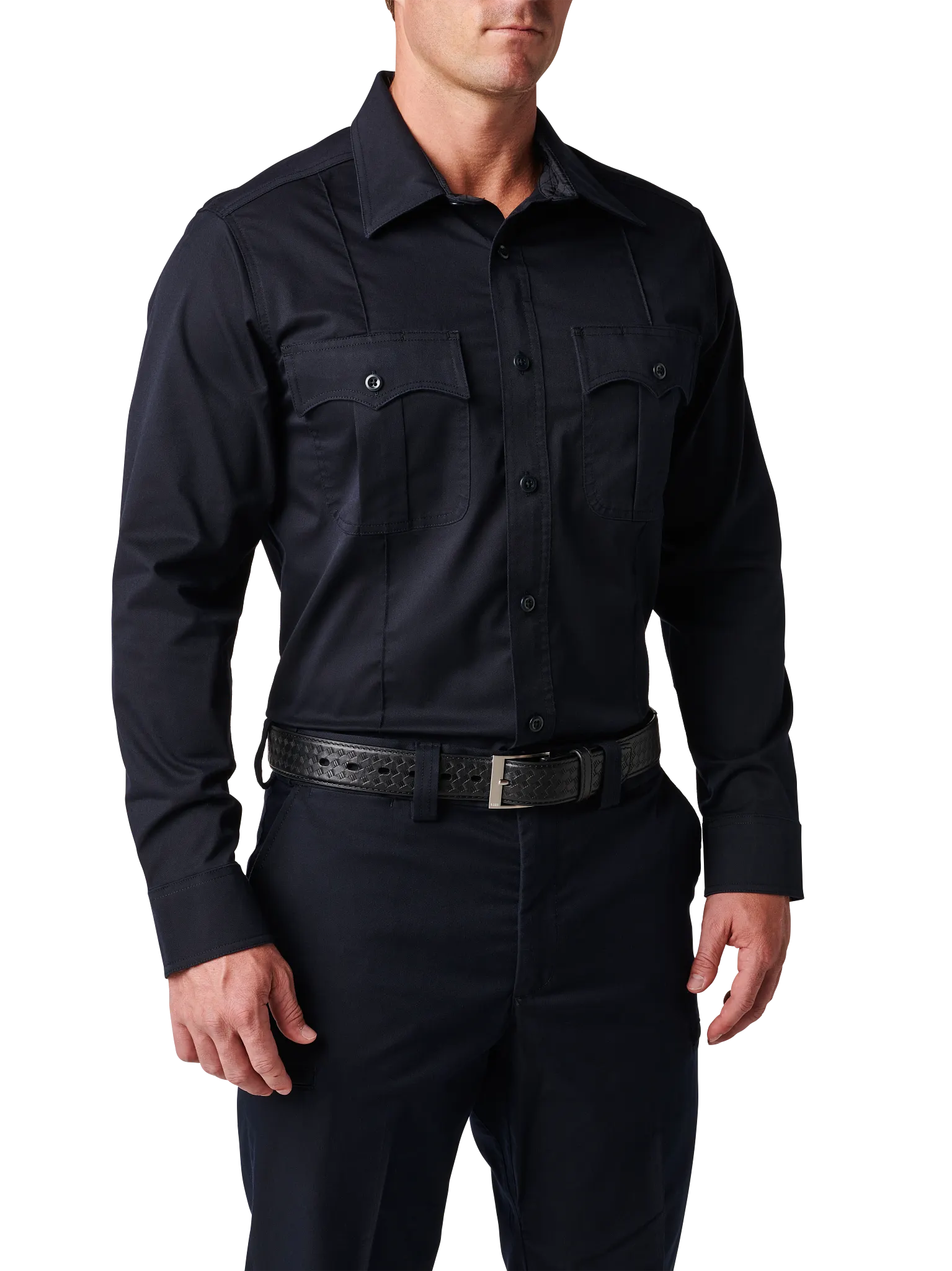 Mens Stryke Class A PDU Twill Long Sleeve Shirt – Midnight Navy