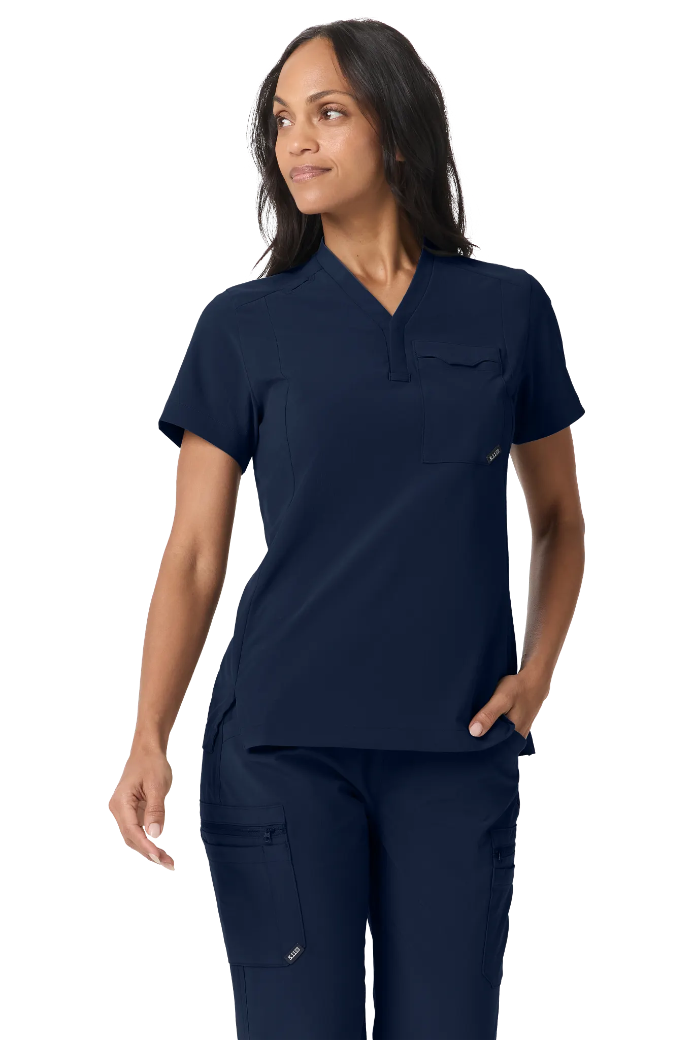 Women's 5.11® One Pocket Scrub Top – Pacific Navy