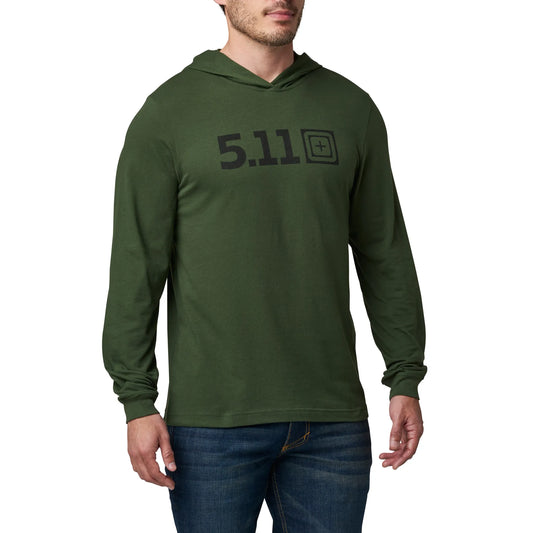 5.11 Hooded Long Sleeve Tee – Kombu Green