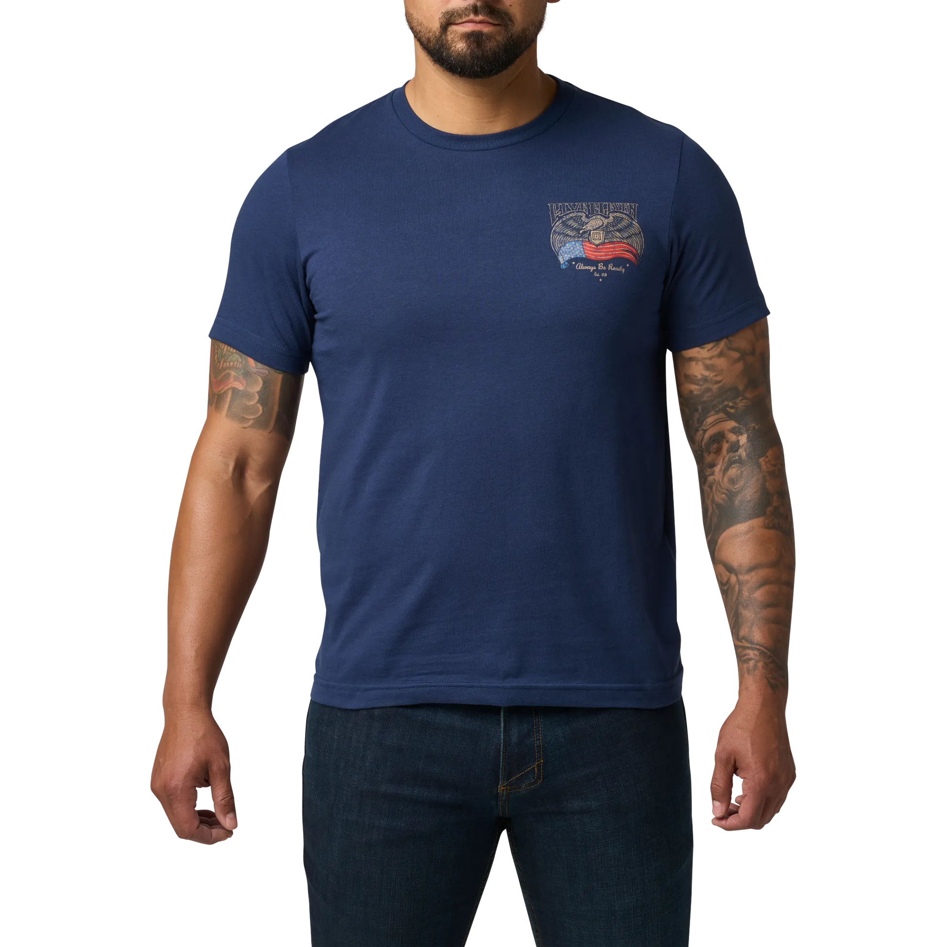 Birds And Banners Tee – Pacific Navy