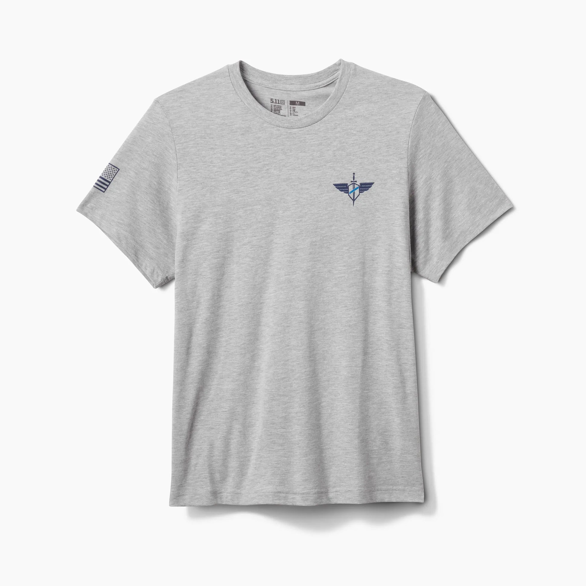 Thin Blue Line Mission Tee – Heather Gray