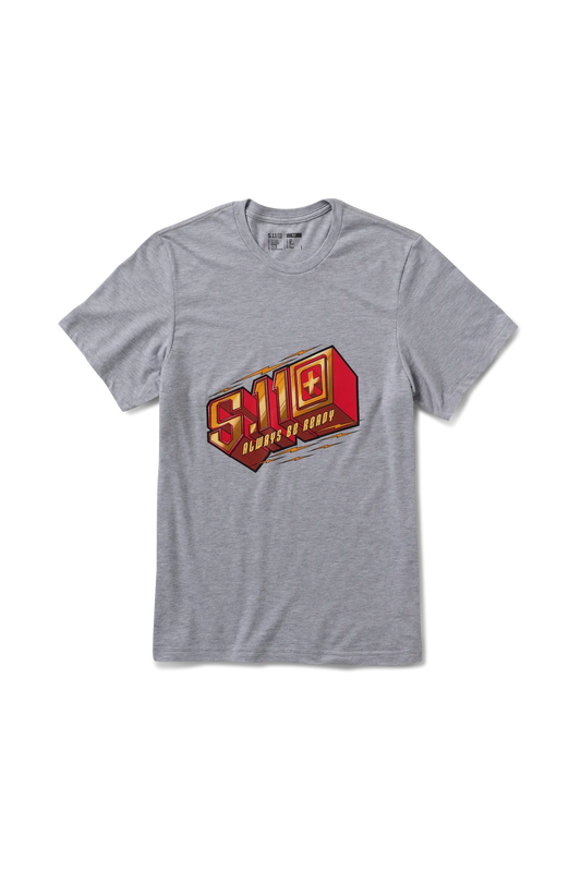 3D Lock Up Short Sleeve Tee – Heather Gray