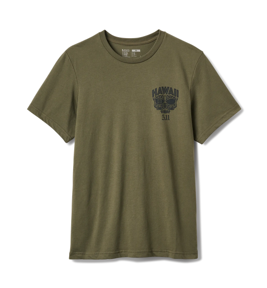 Braddah Skull Tee – Ranger Green