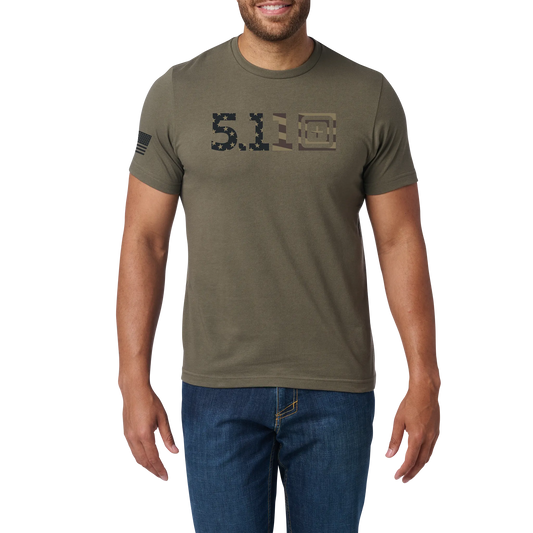 USA Flag Tonal Logo Tee – Ranger Green