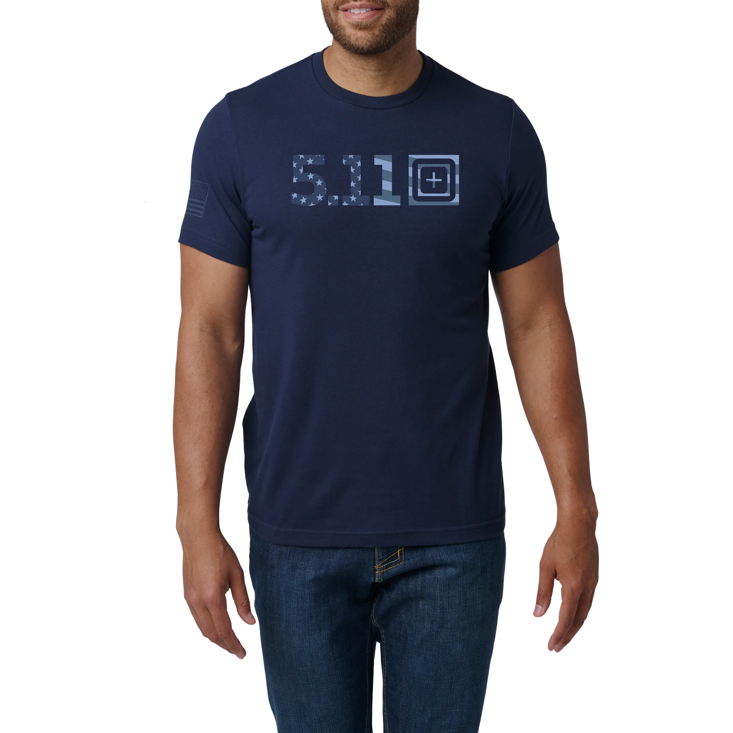 USA Flag Tonal Logo Tee – Pacific Navy