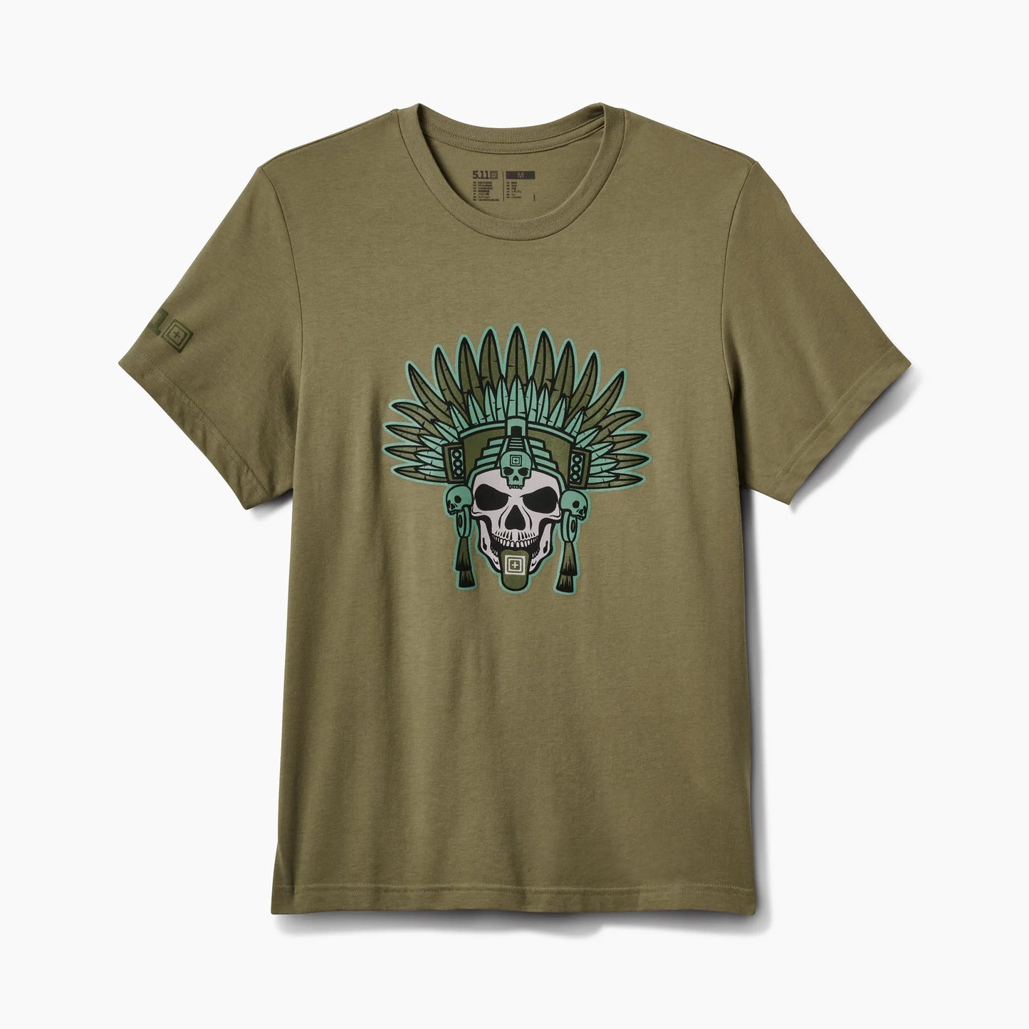 Skull Headdress Tee – Covert Green