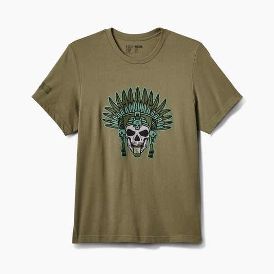 Skull Headdress Tee – Covert Green