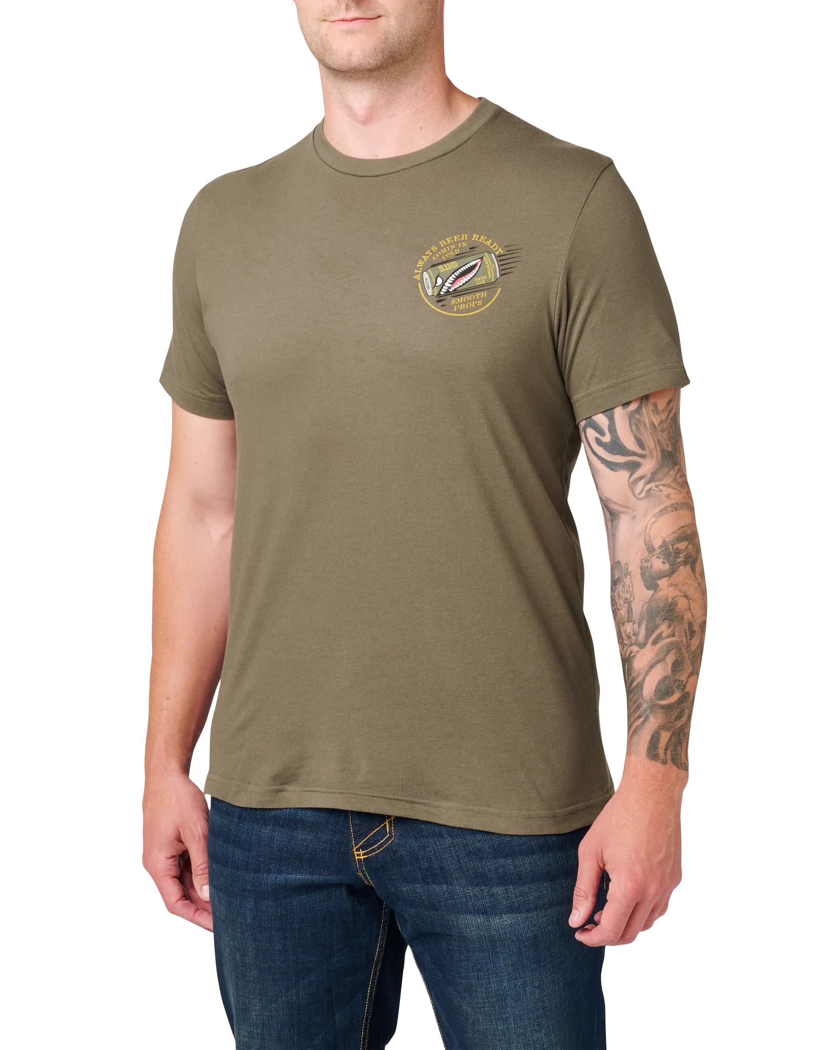 Comin' In Cold Tee – Ranger Green