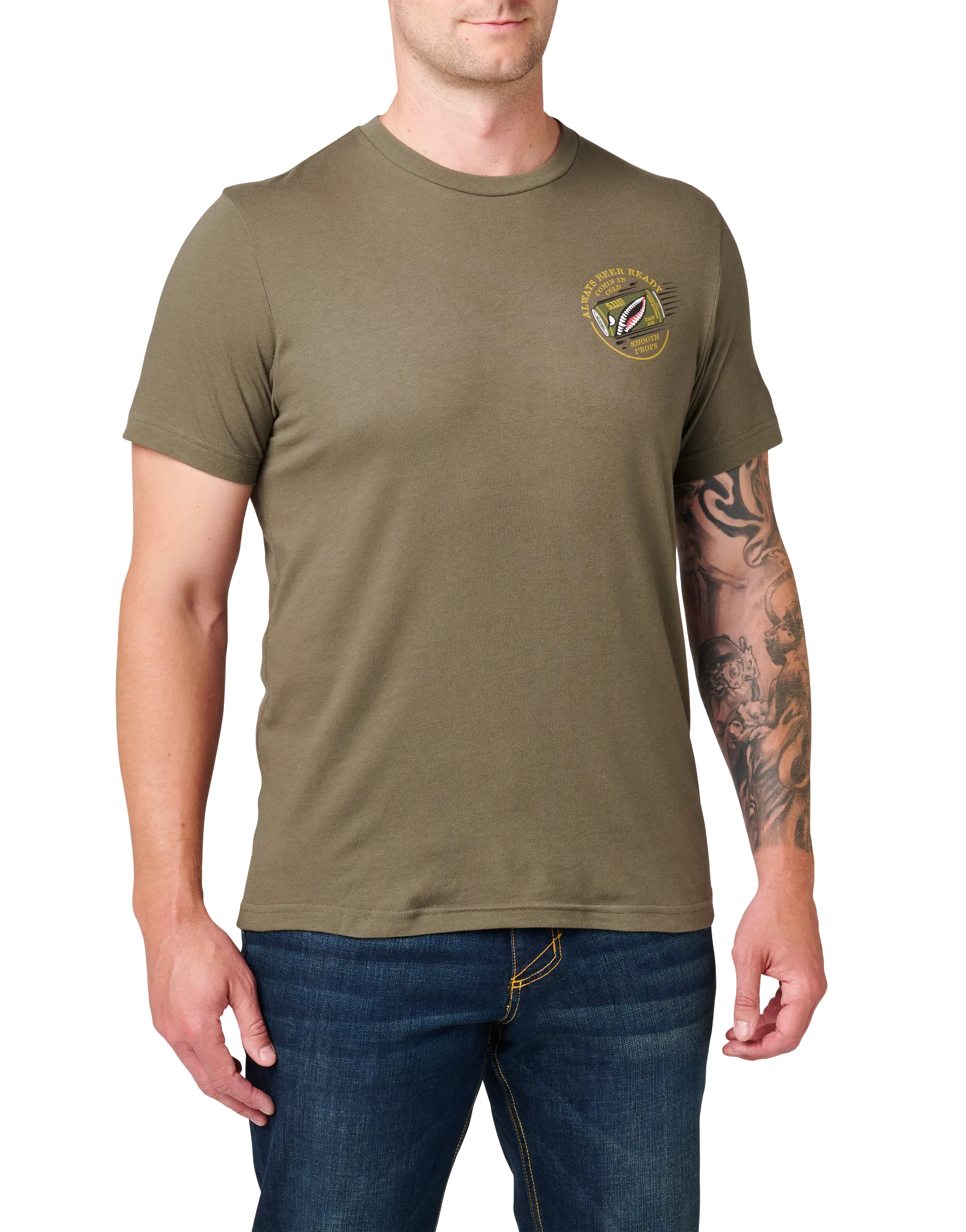 Comin' In Cold Tee – Ranger Green