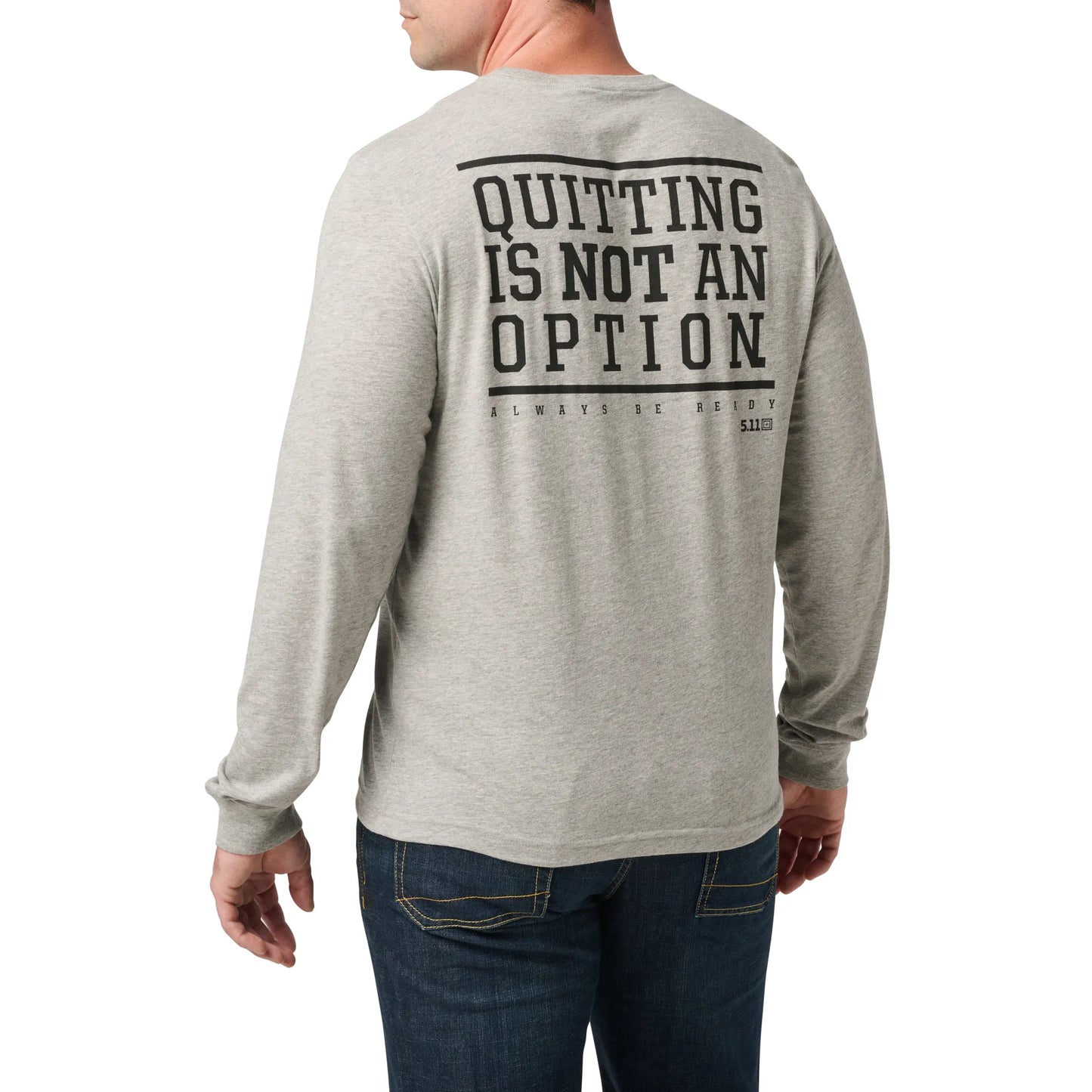 Quitting Is Not An Option Long Sleeve Tee – Heather Gray