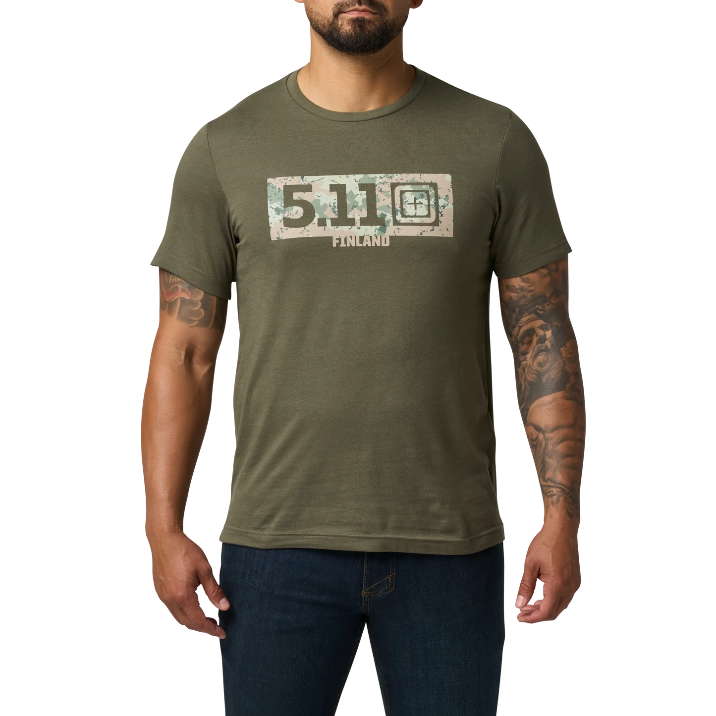 Camo Fill Finland Tee – Ranger Green