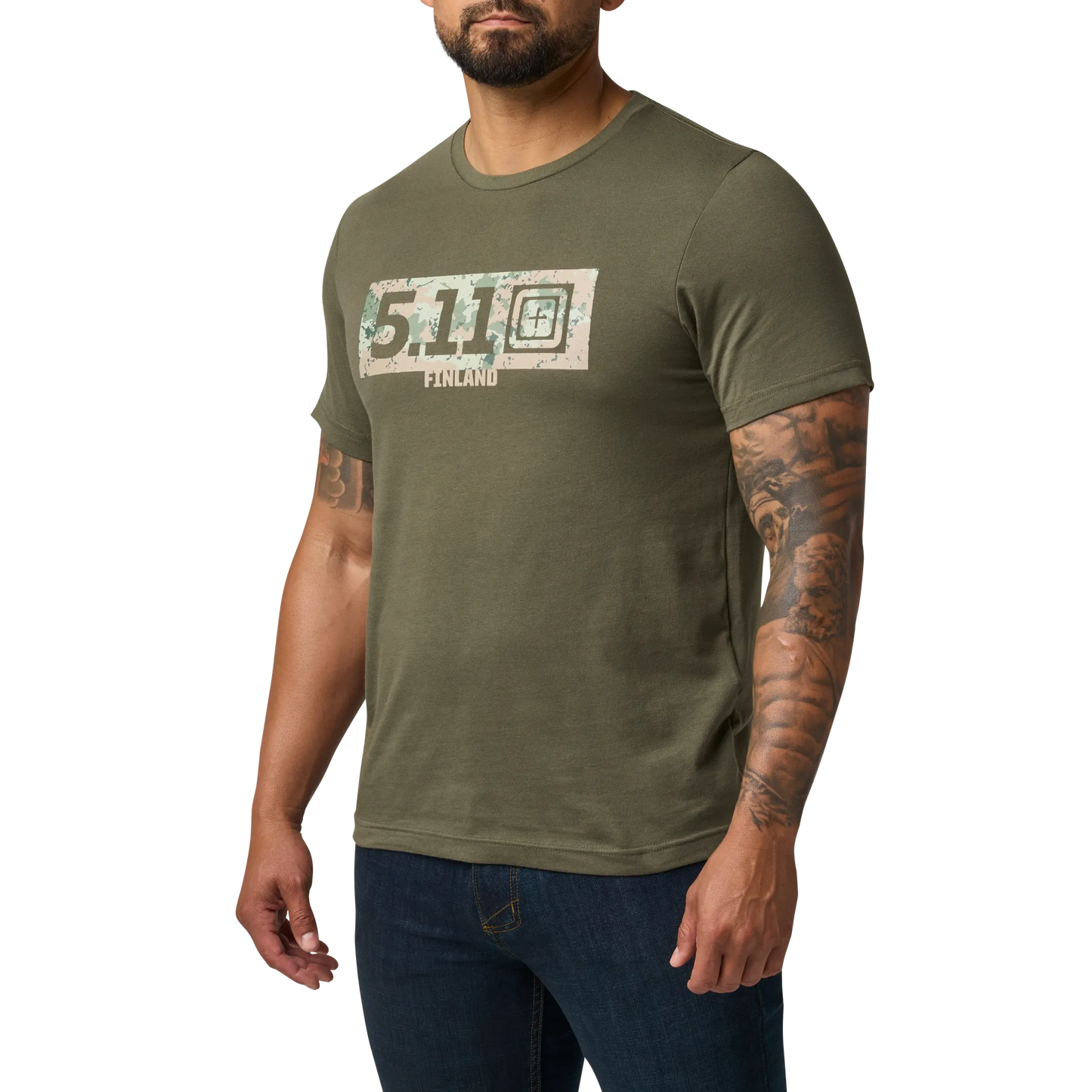 Camo Fill Finland Tee – Ranger Green