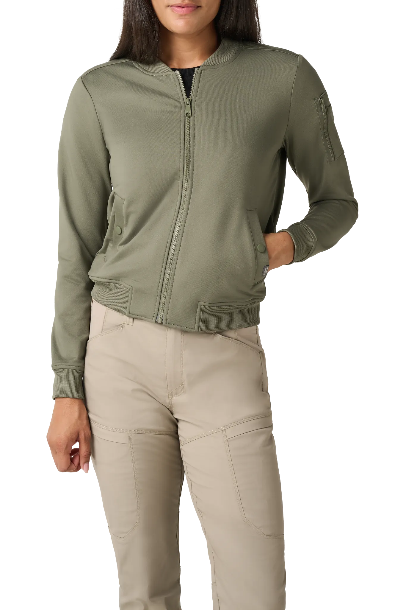 Women's Riveter Knit Bomber – Sage Green