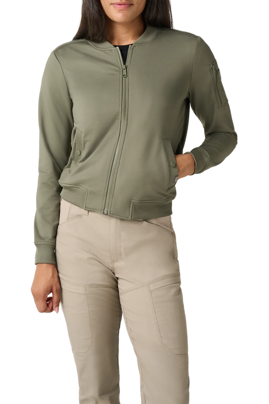 Women's Riveter Knit Bomber – Sage Green