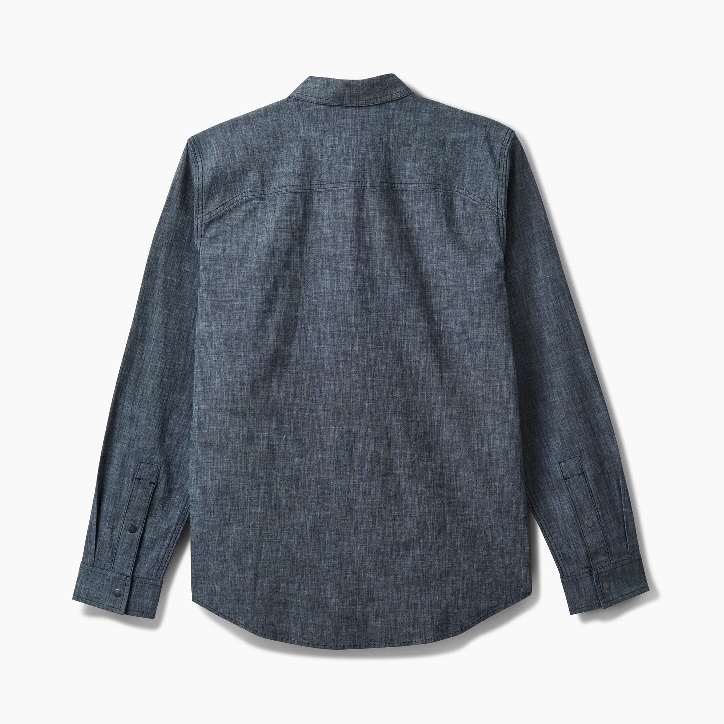 Victor Chambray Long Sleeve Shirt – Grey Blue Dark Wash