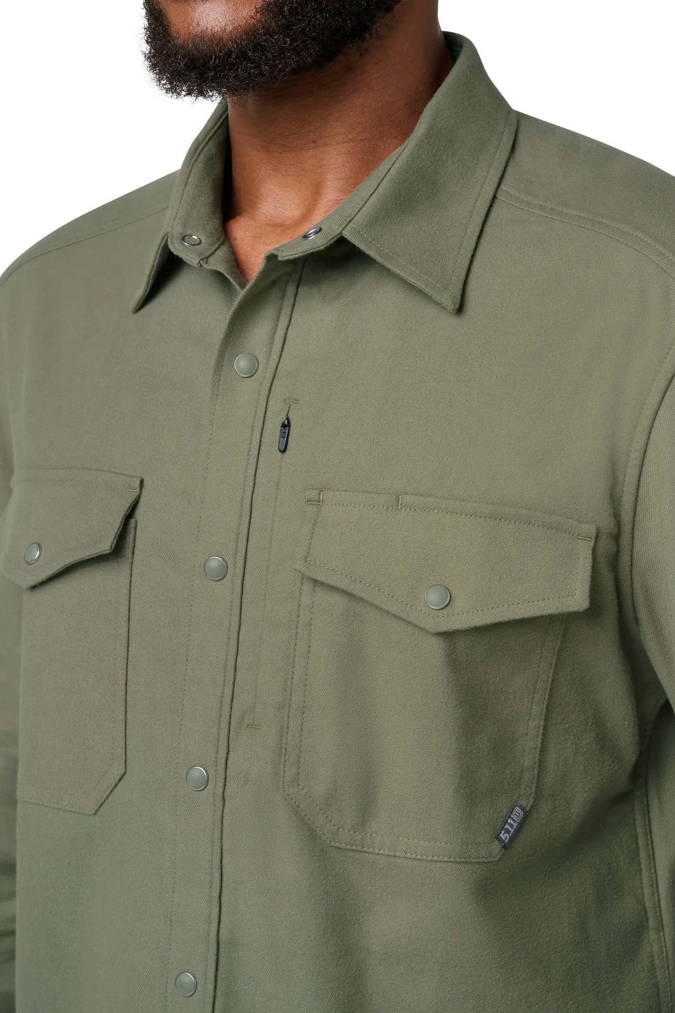 Austin Flannel Solid – Tank Green