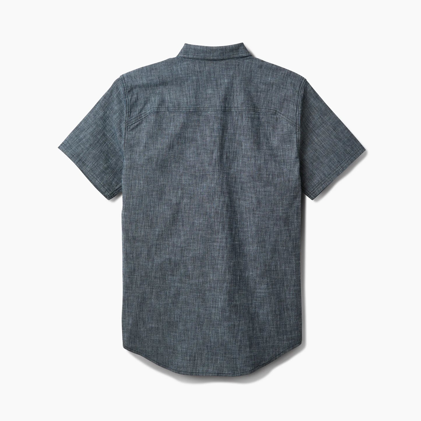 Victor Short Sleeve Chambray Shirt – Grey Blue Dark Wash