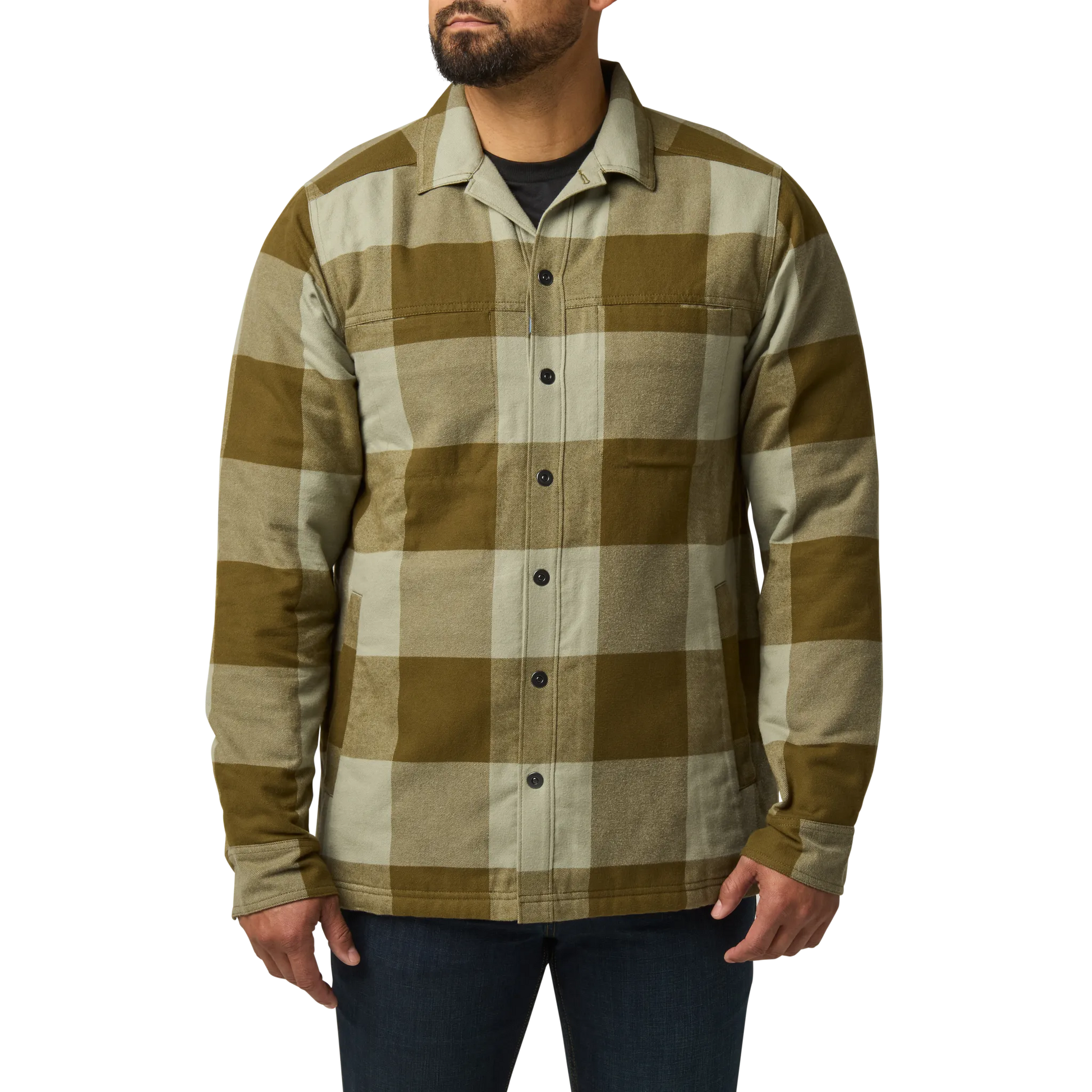 Seth Shirt Jacket – Field Green Check